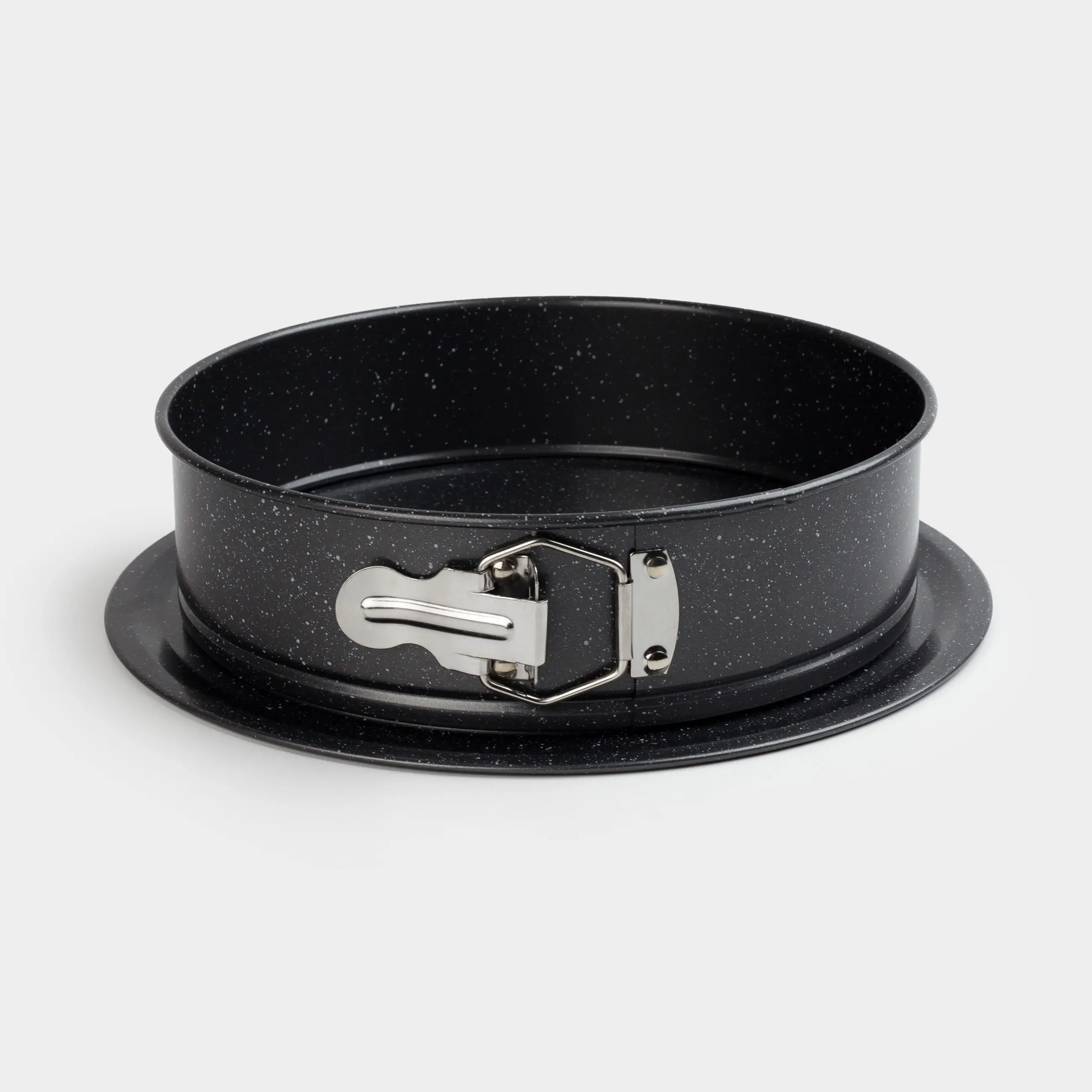 Baking dish, 24 cm, split, coated, Steel, Round, Black, Stone clip, image-0