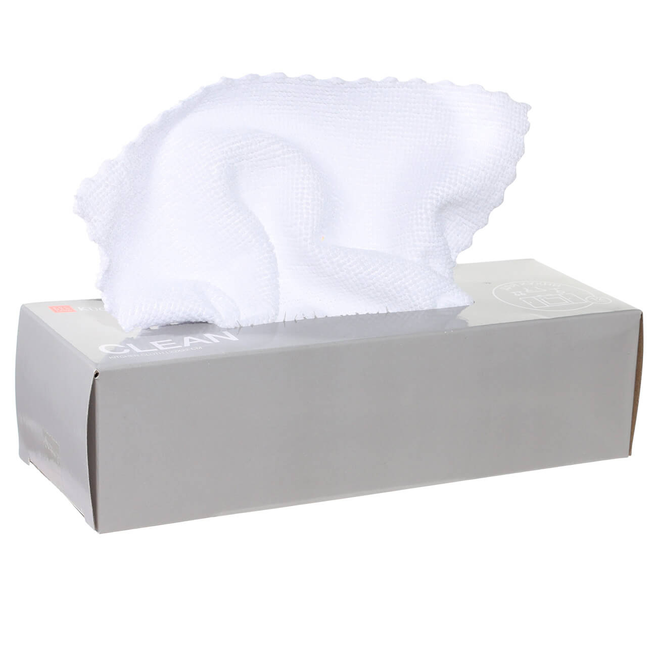 Kitchen cloth, 22x22 cm, 12 pcs, microfiber, white, Clean