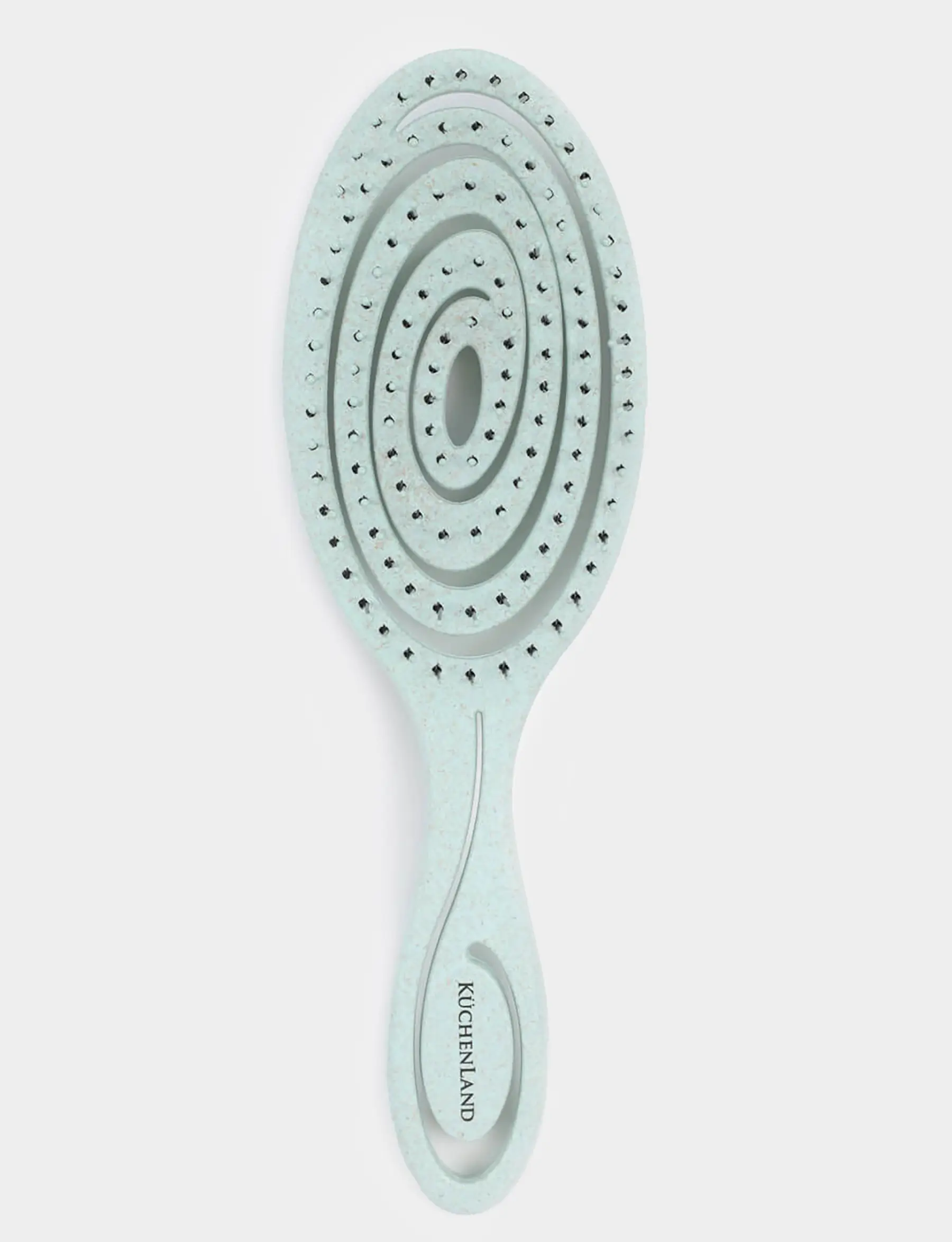 Hair massage comb, 22 cm, vegetable fiber / plastic, green-blue, Zipo