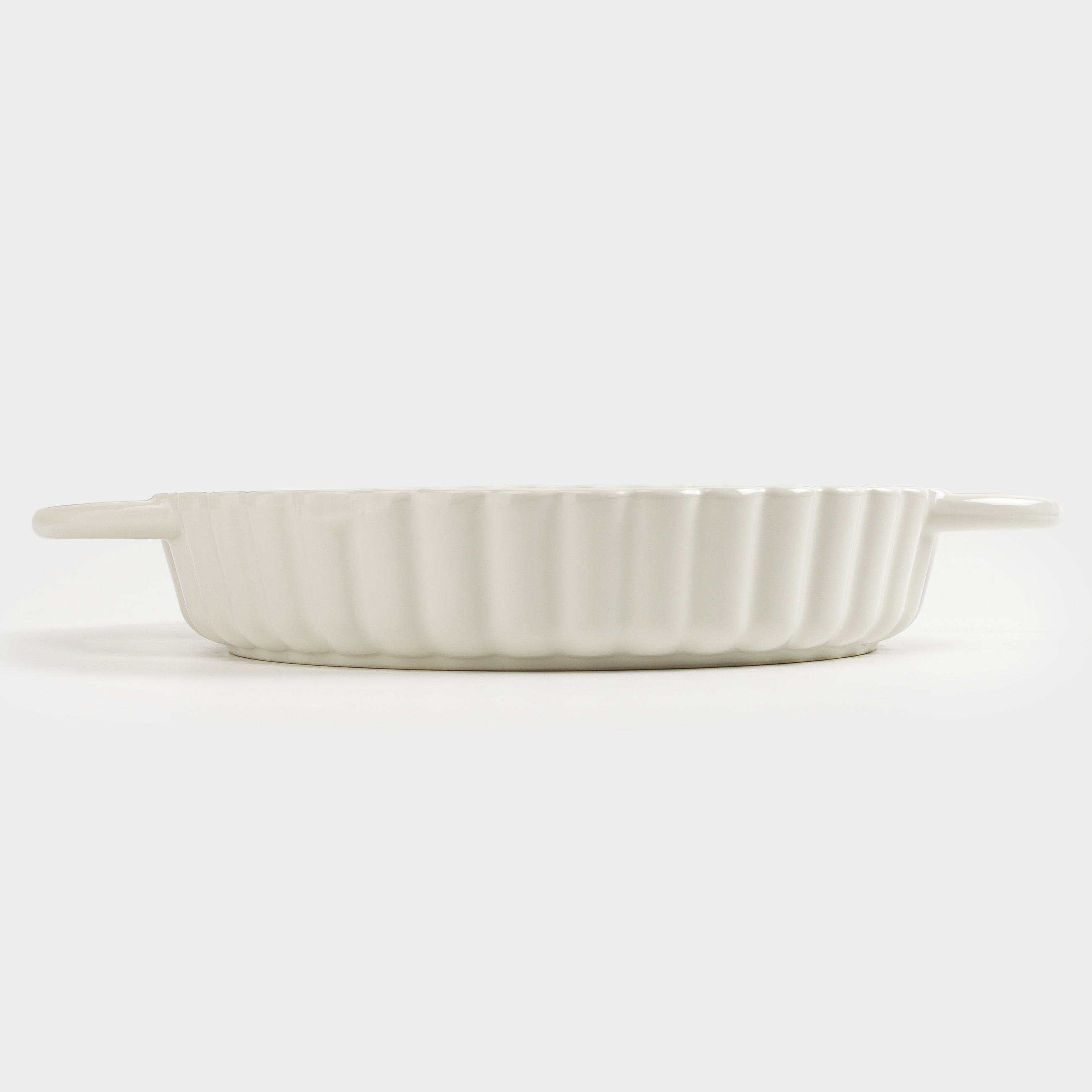 Baking dish, 22 cm, ceramic, round, milky, Cakes ivory