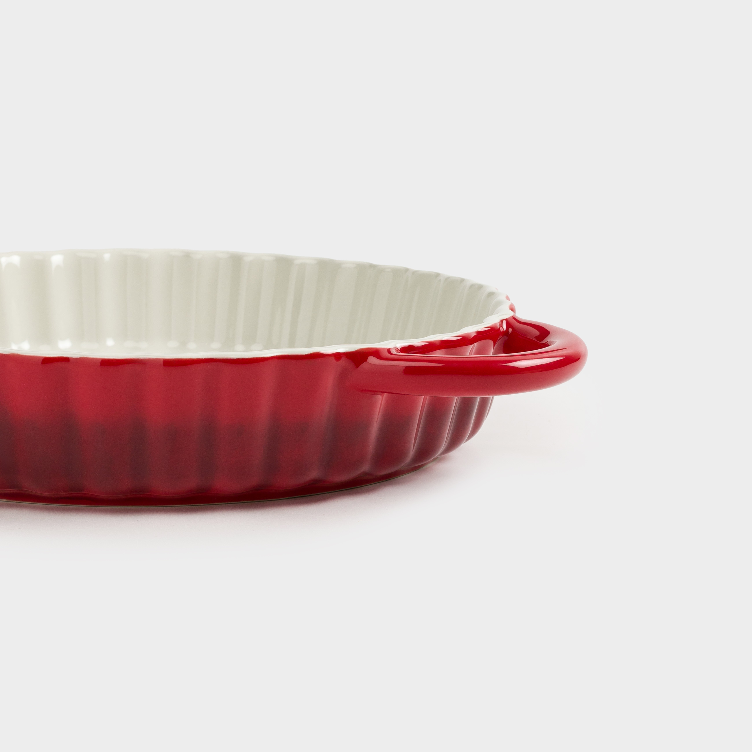 Baking dish, 28 cm, ceramic, round, burgundy, Gradient, Cakes gradient