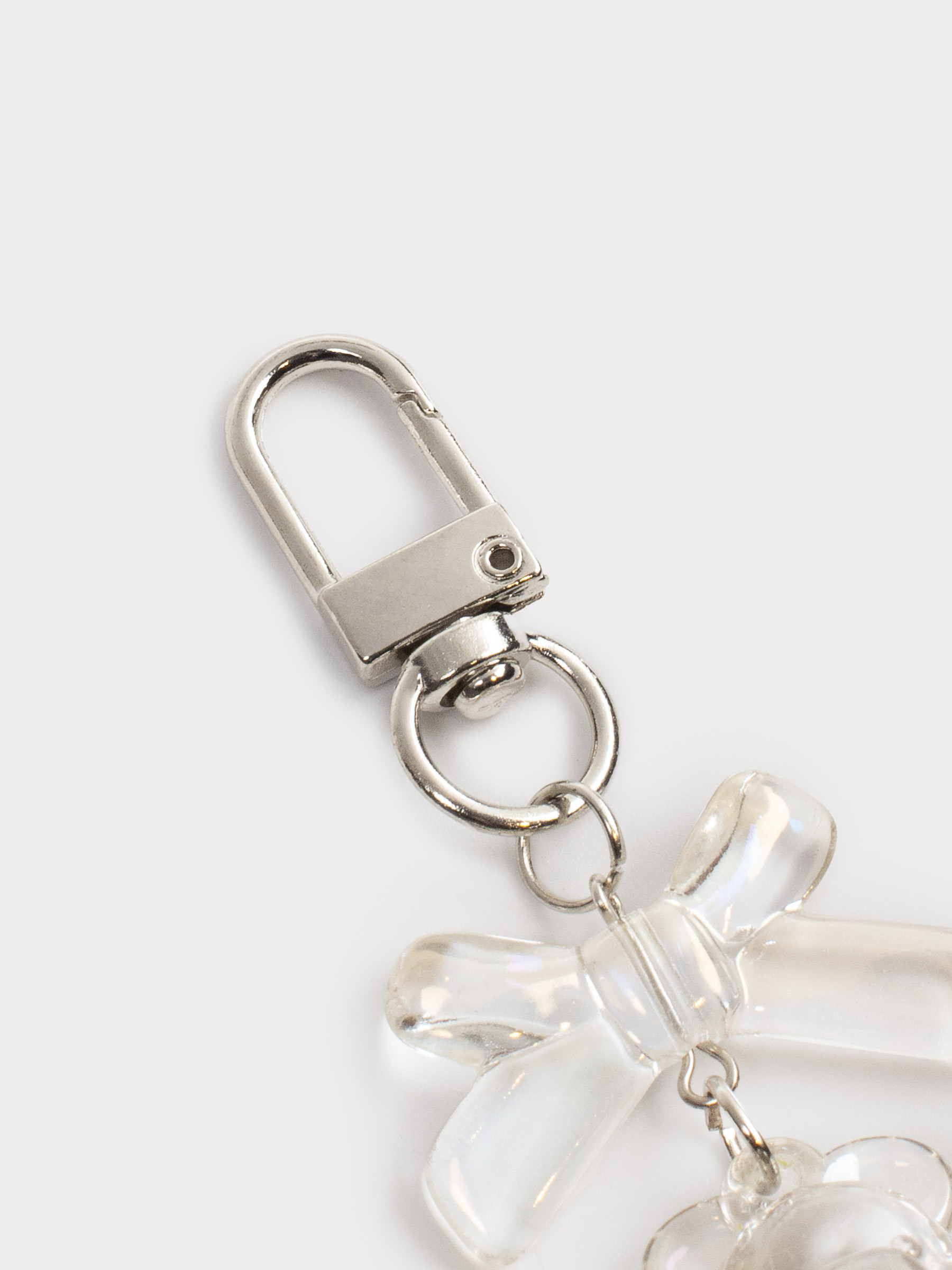 Keychain, 8 cm, acrylic/metal, mother-of-pearl, Teddy Bear, Keychain polar, image-2