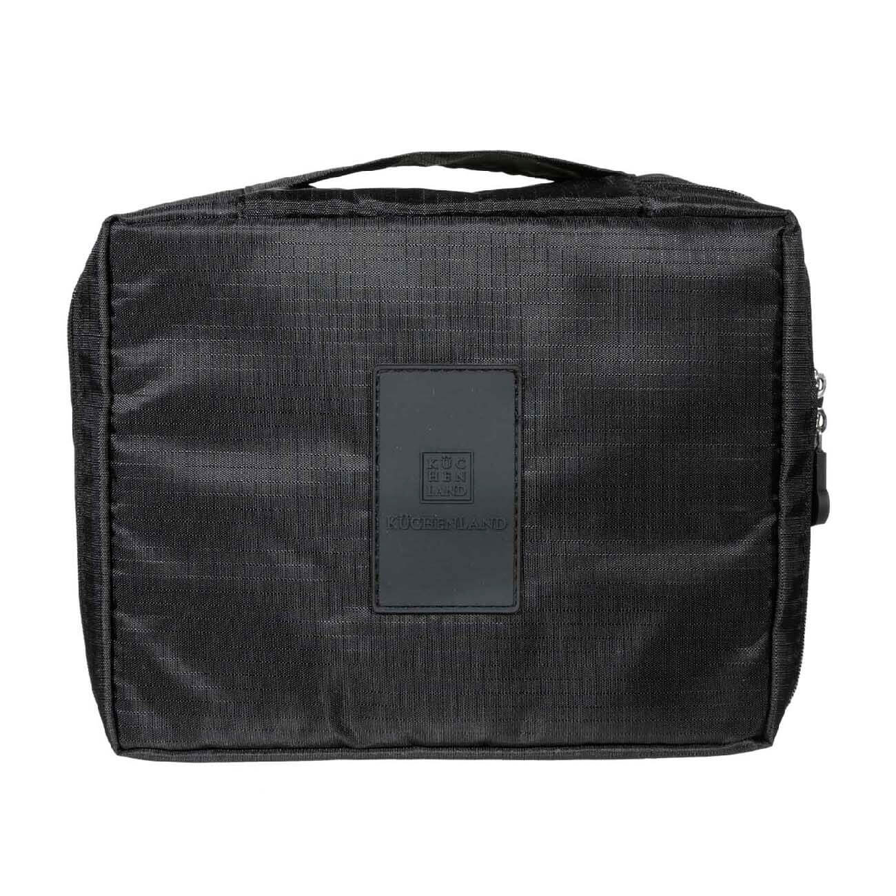 Travel cosmetic bag, 27x18 cm, polyester, black, Easy Travel