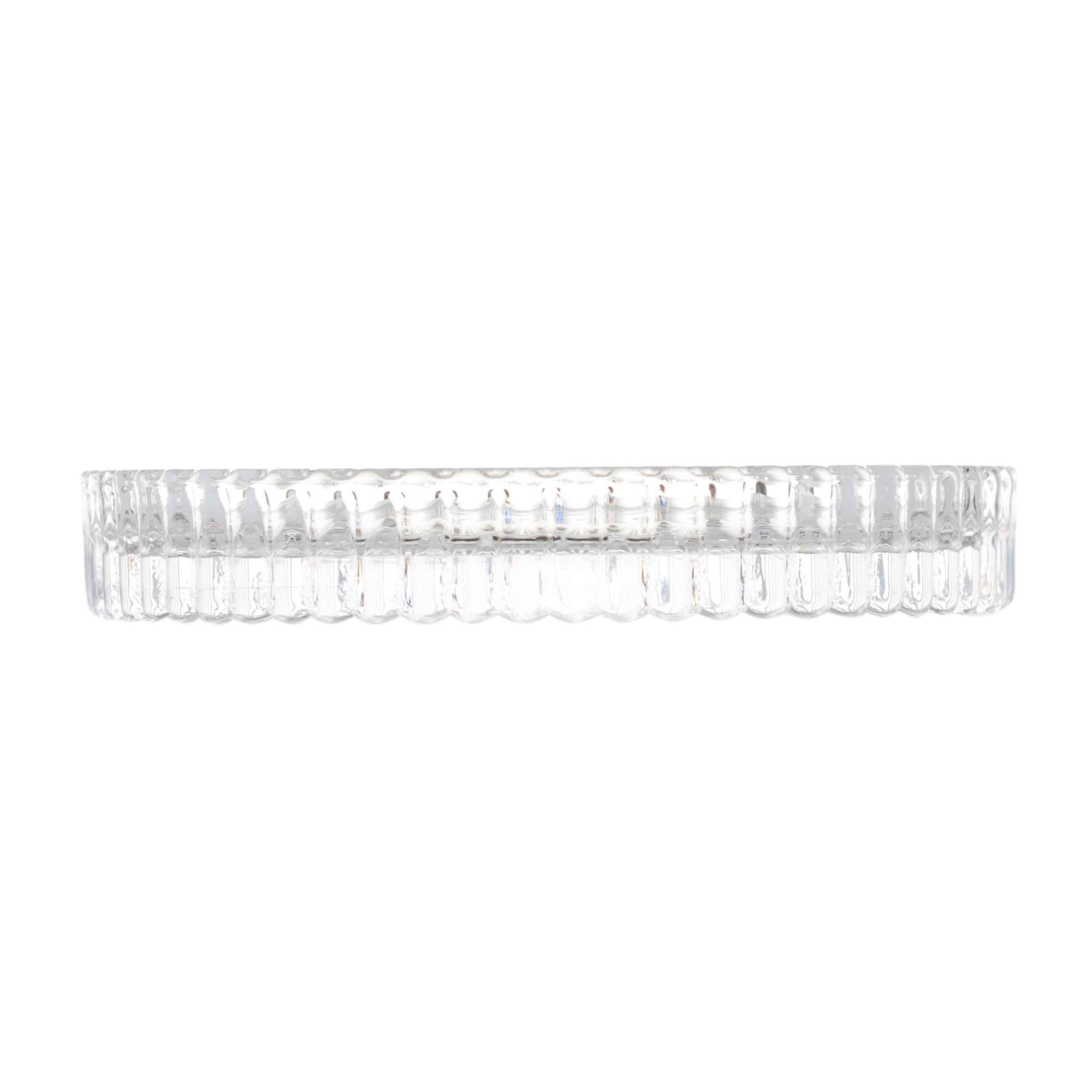 Candle holder, 9 cm, for cylindrical candle, glass, Ribby