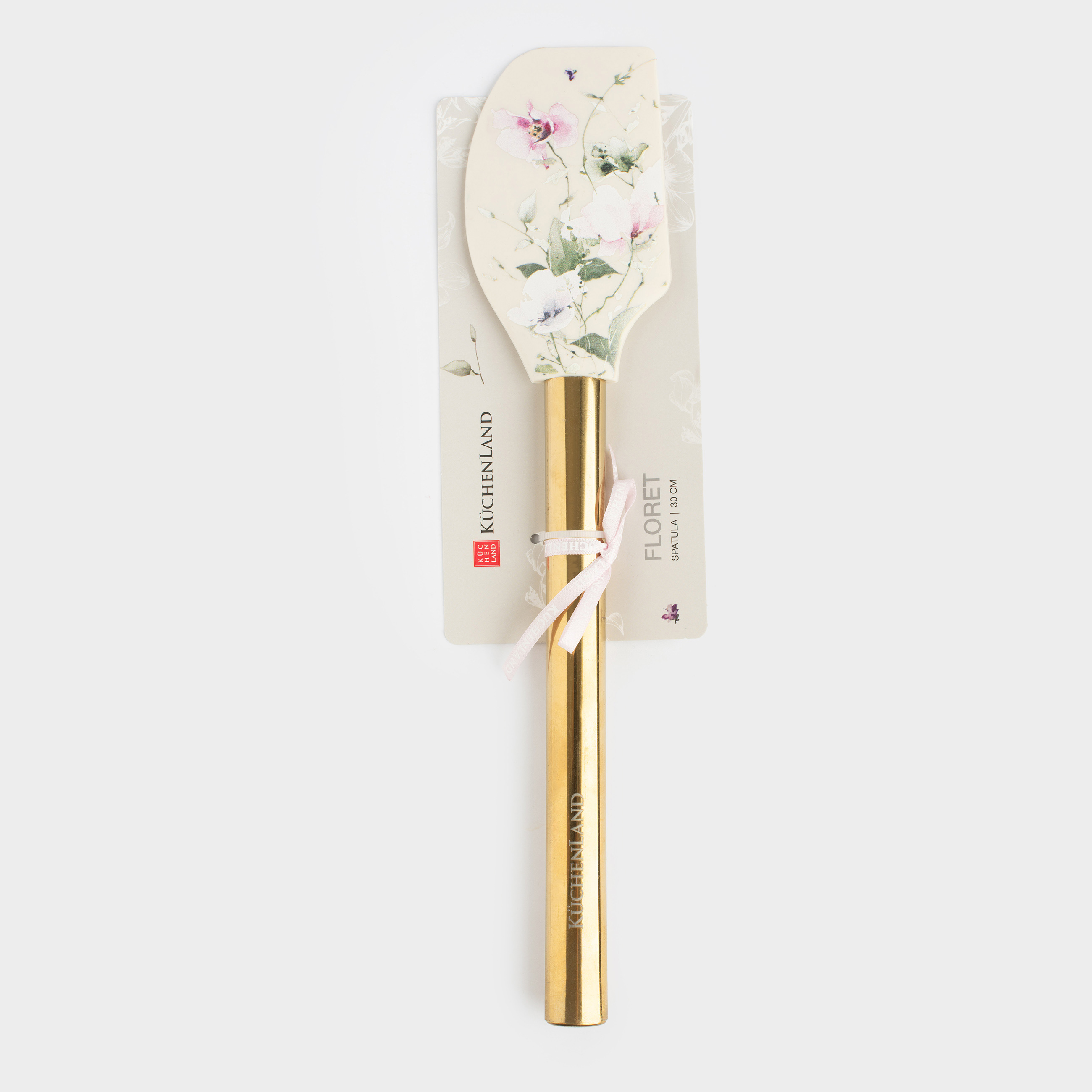 Spatula, 30 cm, silicone / steel, Lilac flowers, Floret