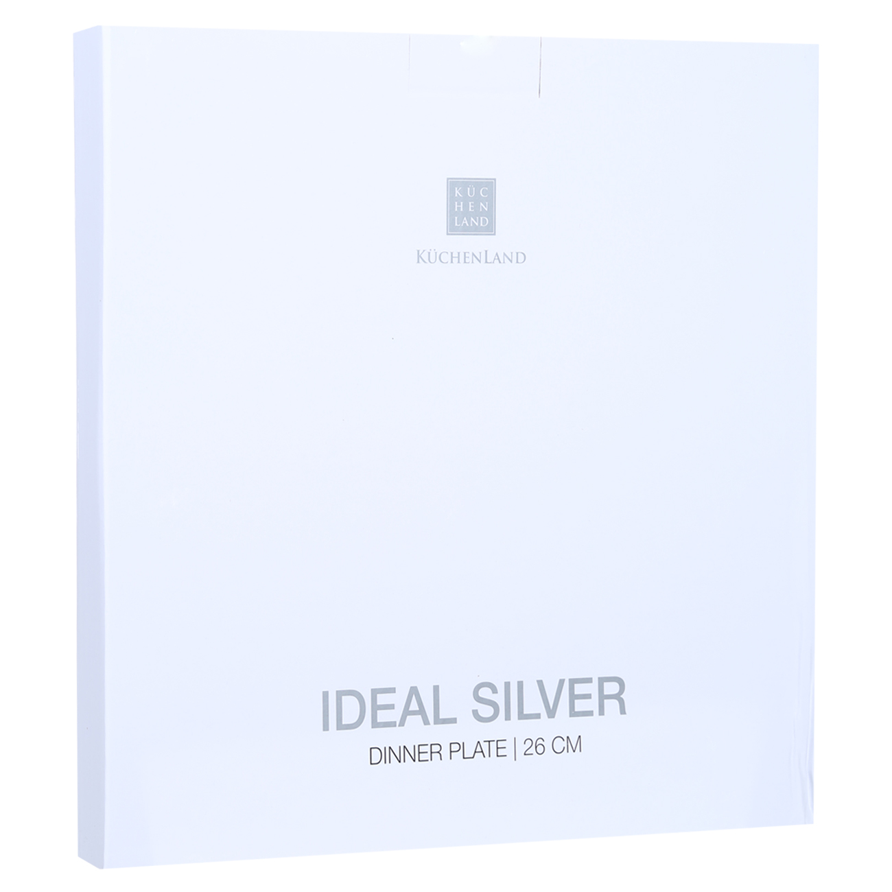 Dining plate, 26 cm, porcelain F, white, Ideal silver