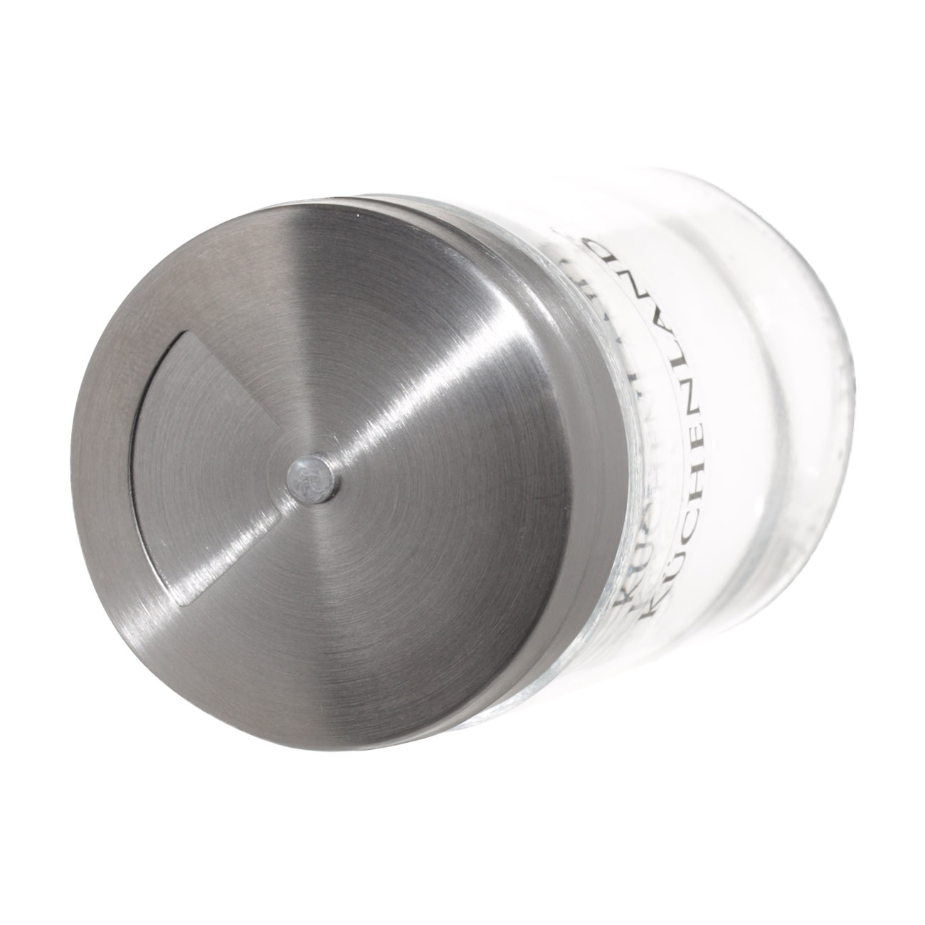 Spice container, 8 cm, large/small holes, glass/steel, Classic-light, image-3