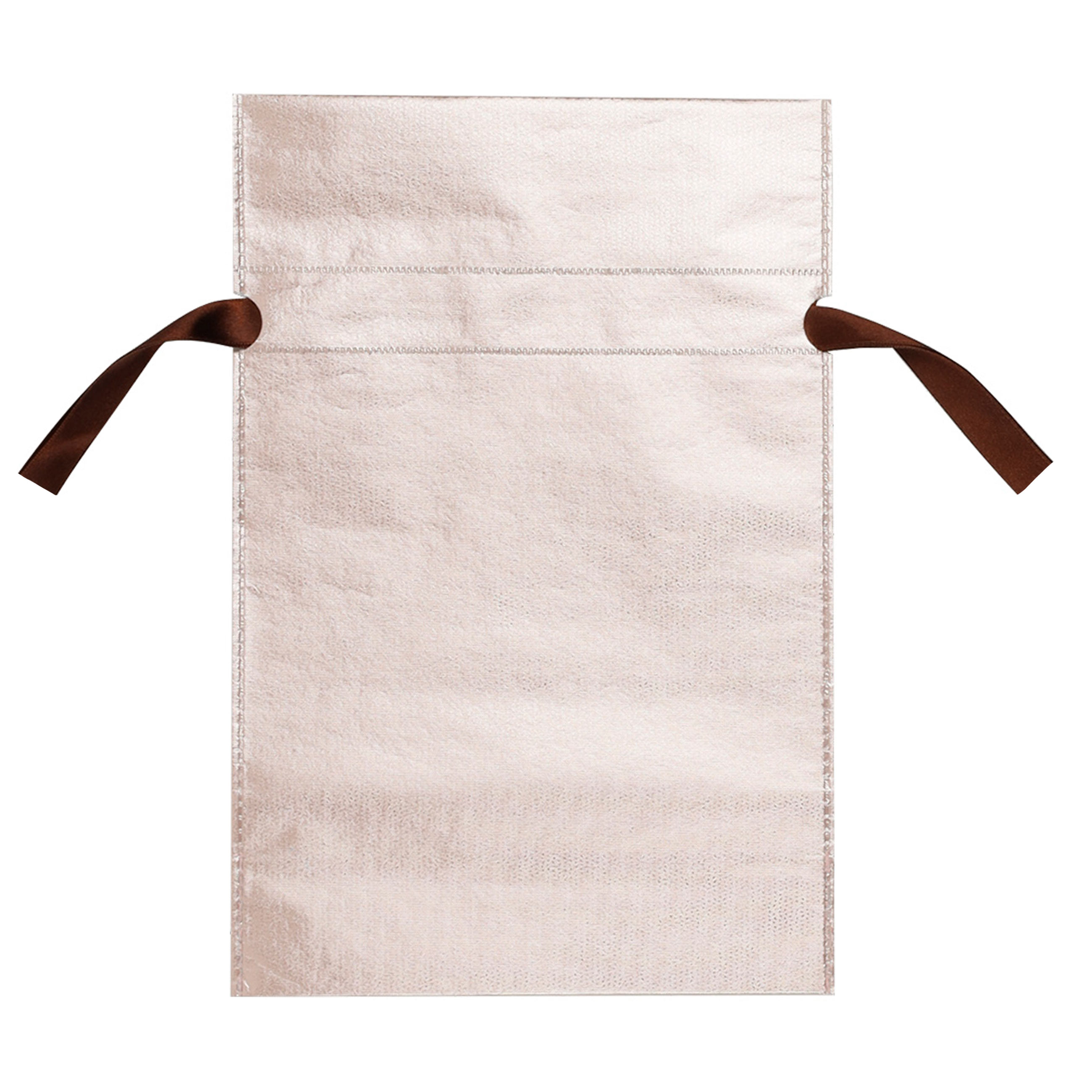 Gift bag, 30x45 cm, with ties, polypropylene, powdery, Champagne glow, image-0