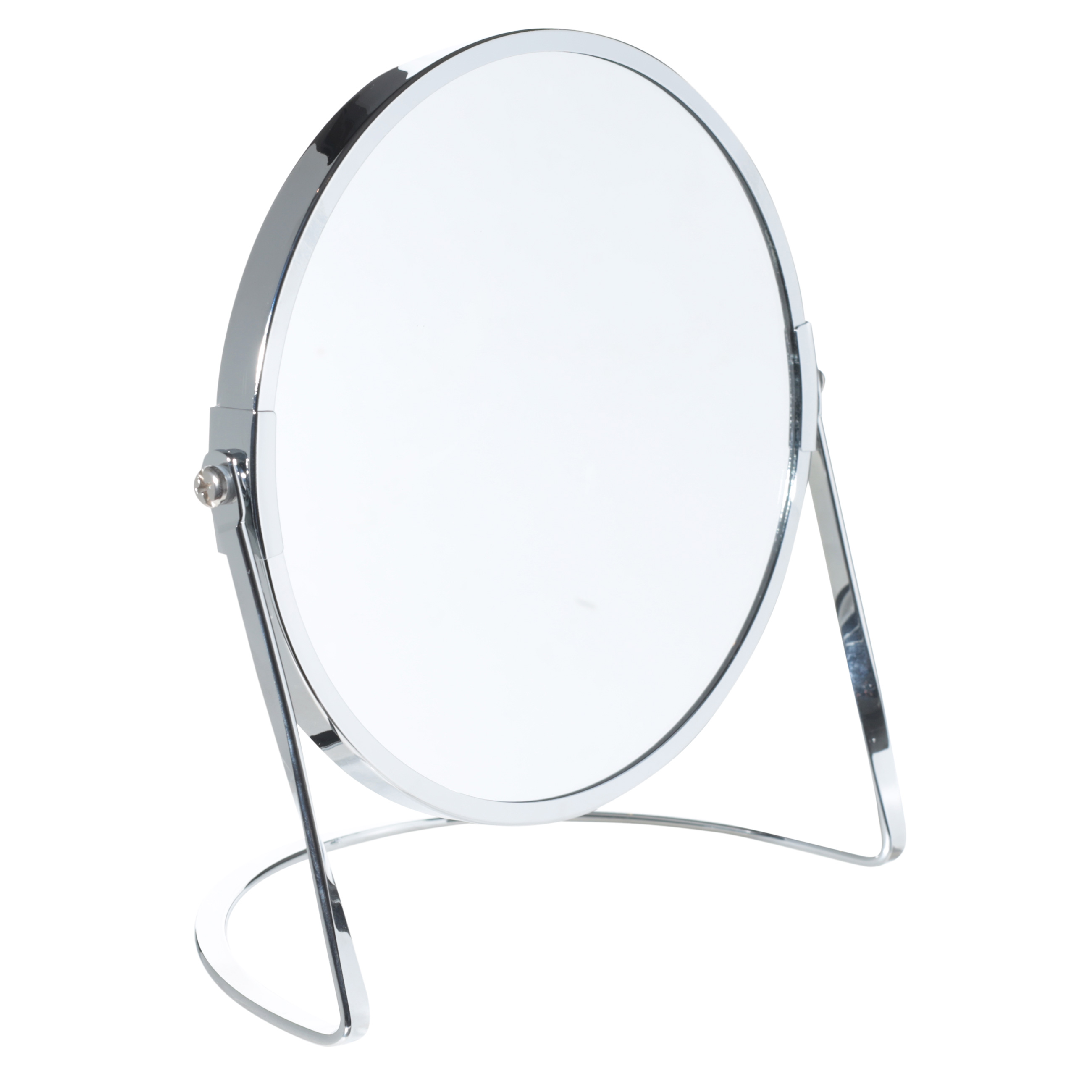 Table mirror, 20x17 cm, double-sided, metal, round, Fantastic, image-0