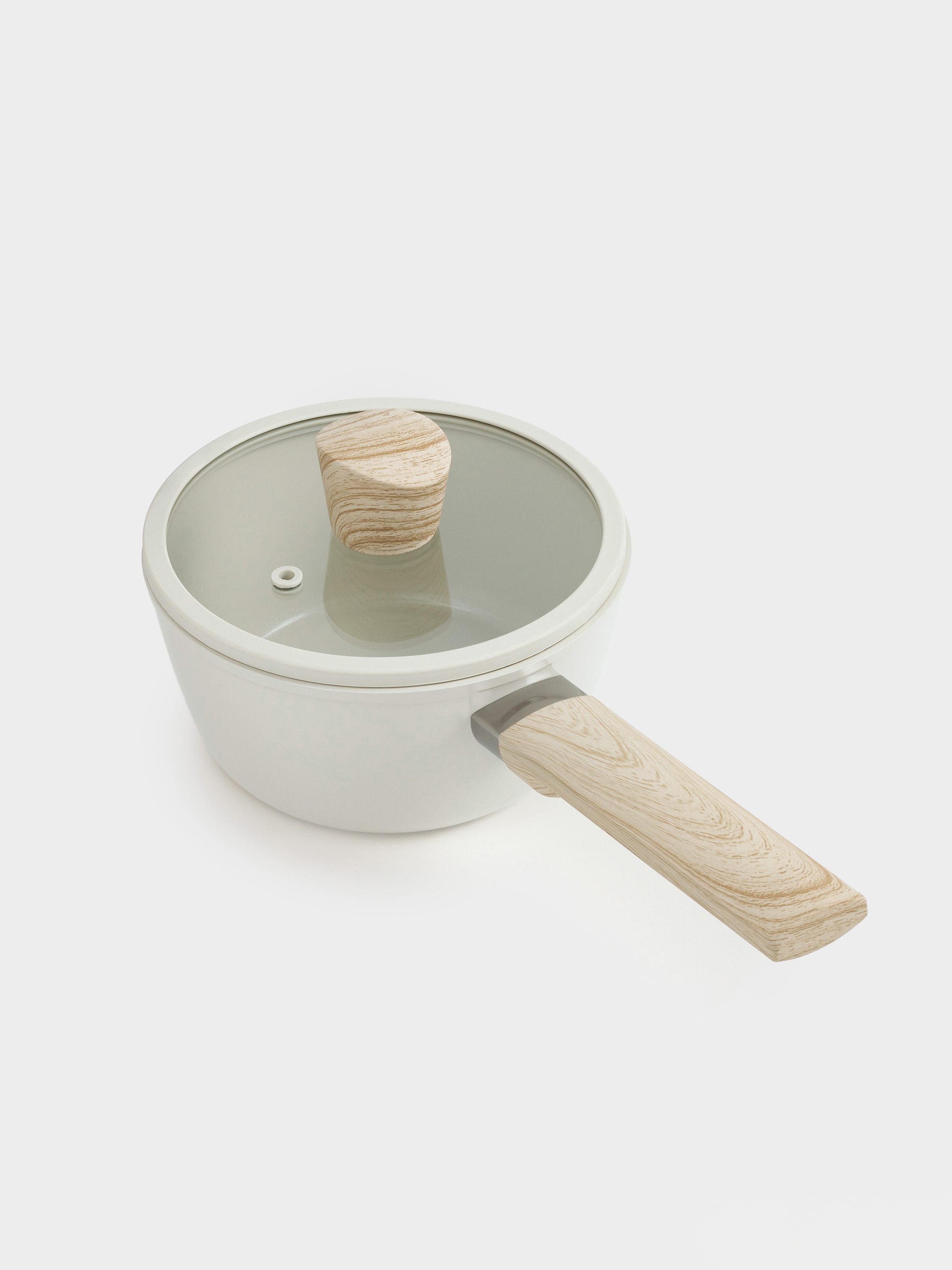 Saucepan, 16 cm, 1.3 l, with lid, coated, aluminum, milky, Sentimentality, image-2