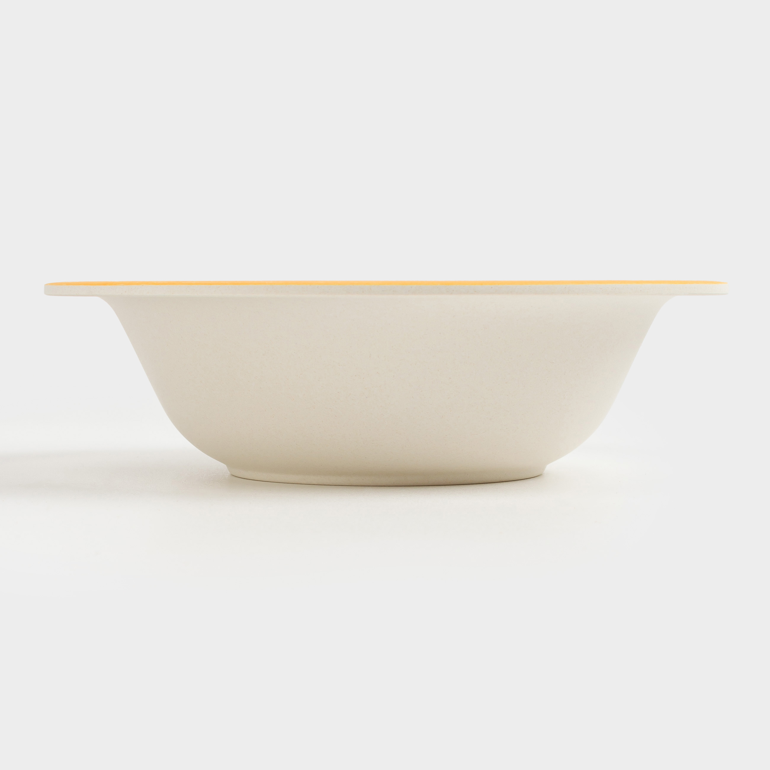 Soup plate, children's, 15x4 cm, bamboo, yellow, Dinosaur and palm tree, Dino, image-3