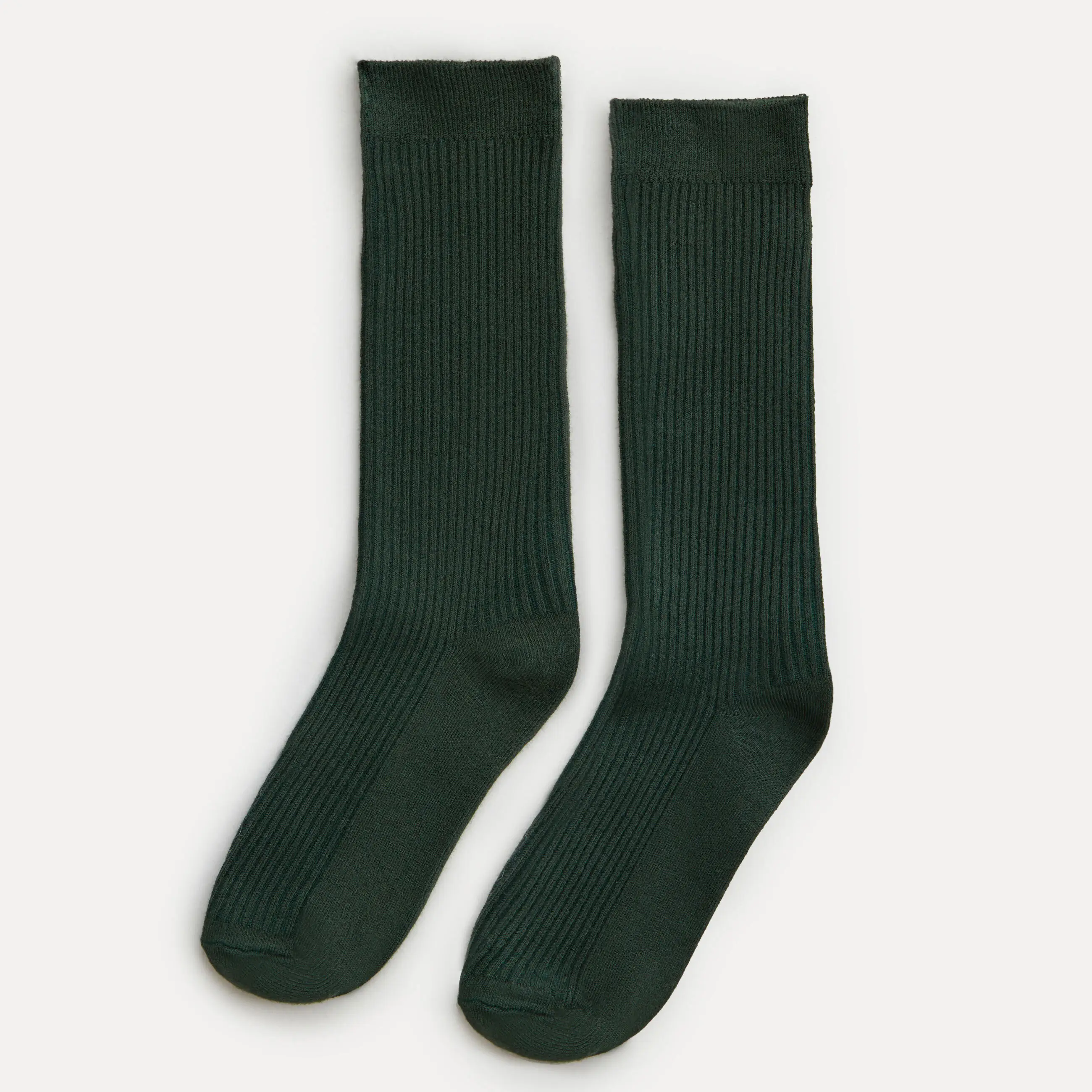Women's socks, size 36-38, ribbed, bamboo / polyester, dark green, Heddy