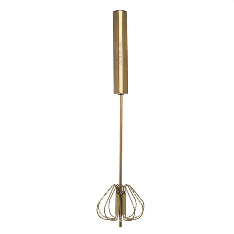 Rotating whisk, 26 cm, steel, golden, Device gold