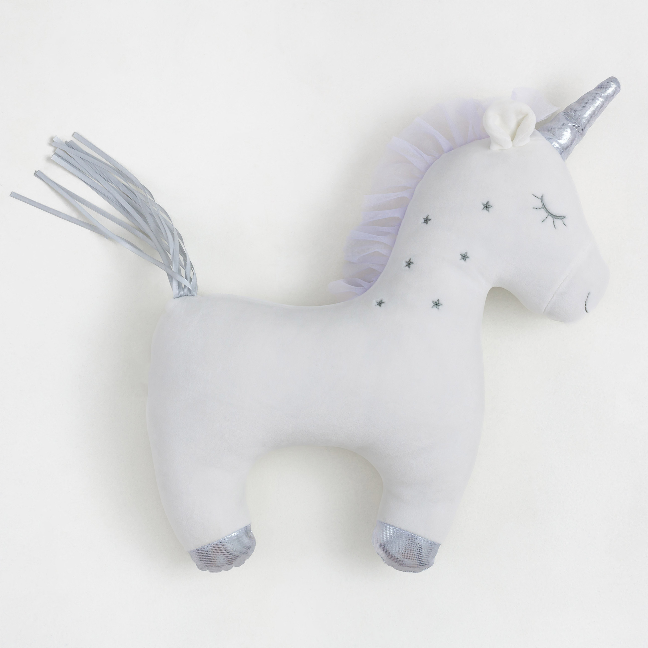 Decorative pillow, 40x48 cm, polyester, white, Unicorn, Unicorn