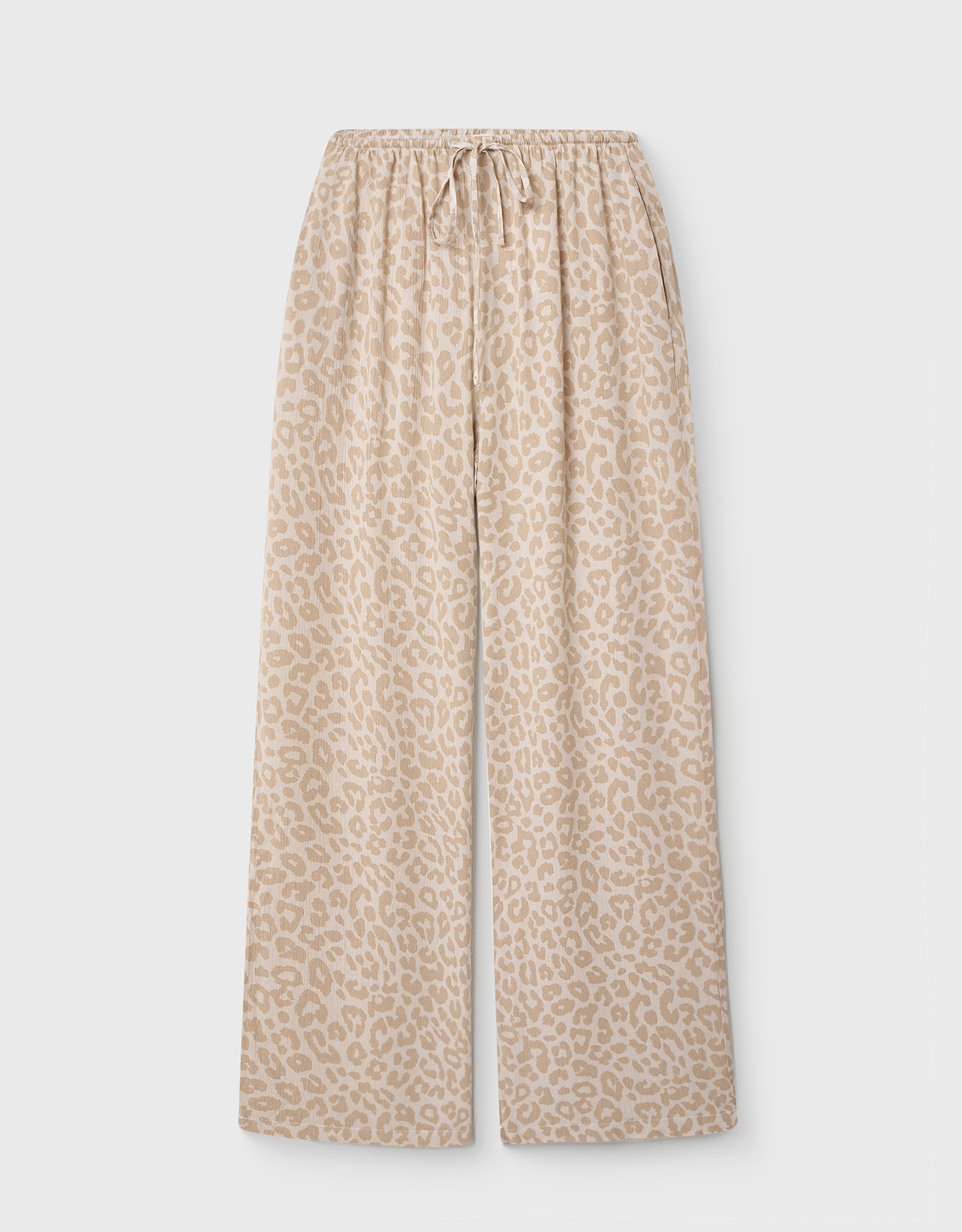 Women's trousers, size S, viscose, gray-beige, Leopard, Becky, image-7