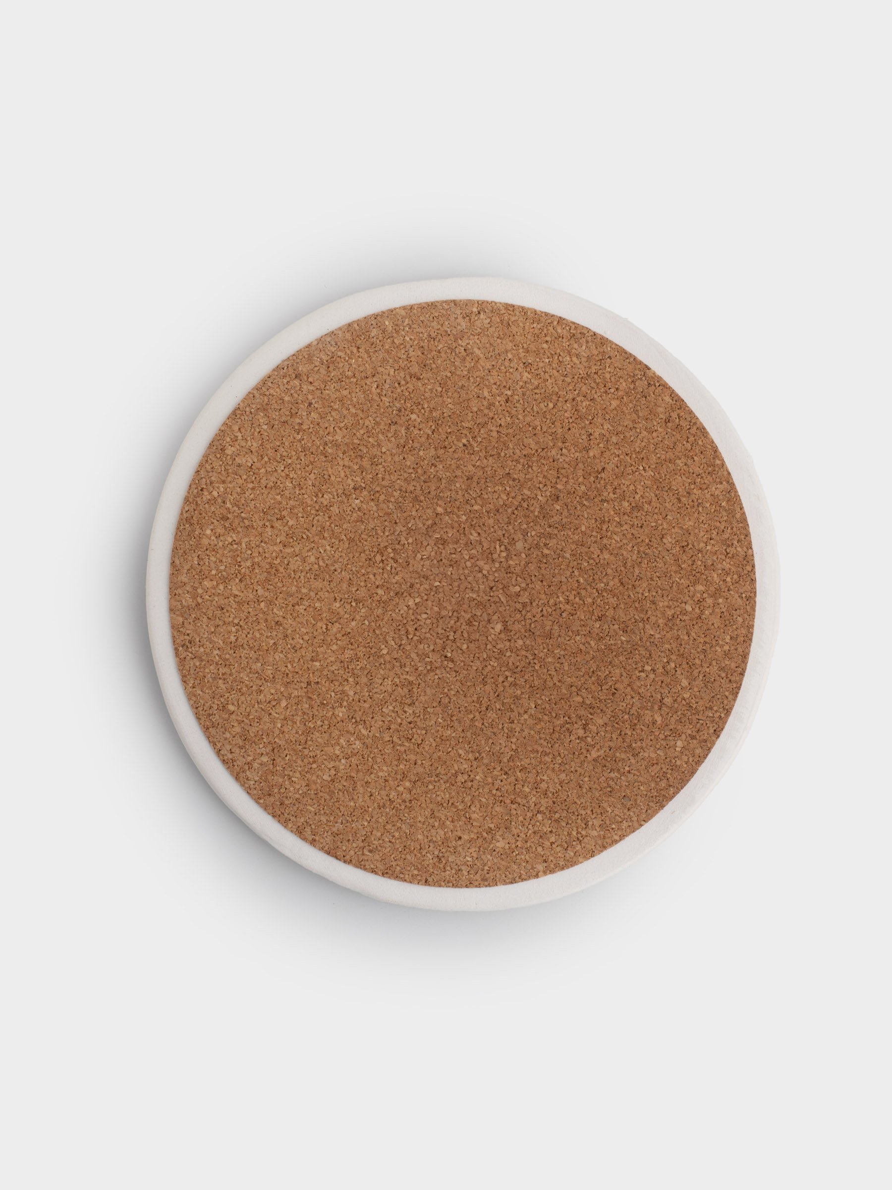 Coaster, 10 cm, ceramic, round, milky, Crumpled effect, Crumple kitchen, image-1