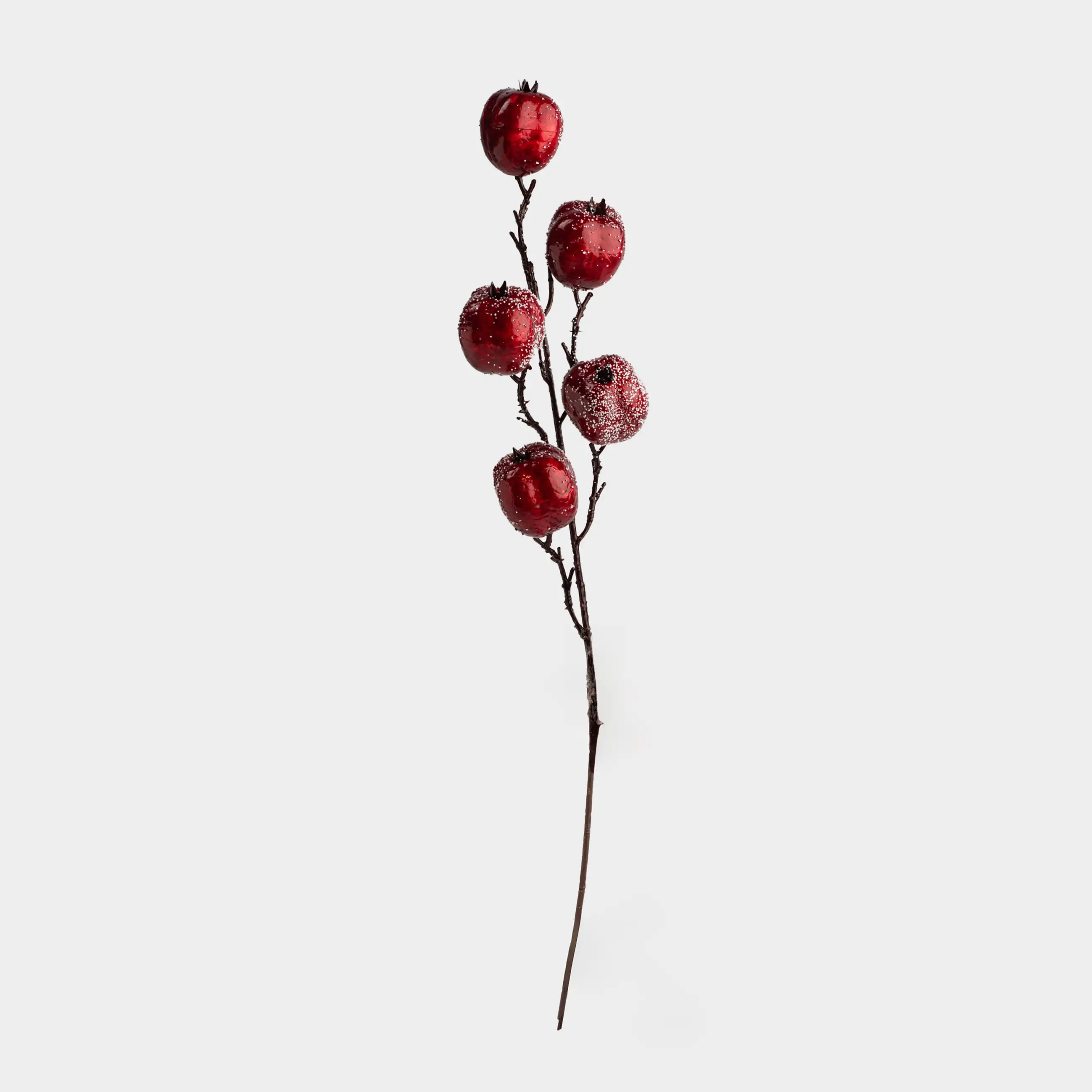 Decorative branch, 65 cm, foam, plastic, Pomegranates, Garnet decor
