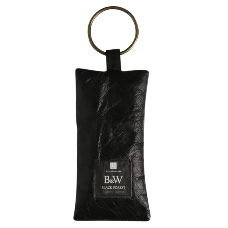Scented sachet, 7x13 cm, black, Black forest, B&W ,image-0