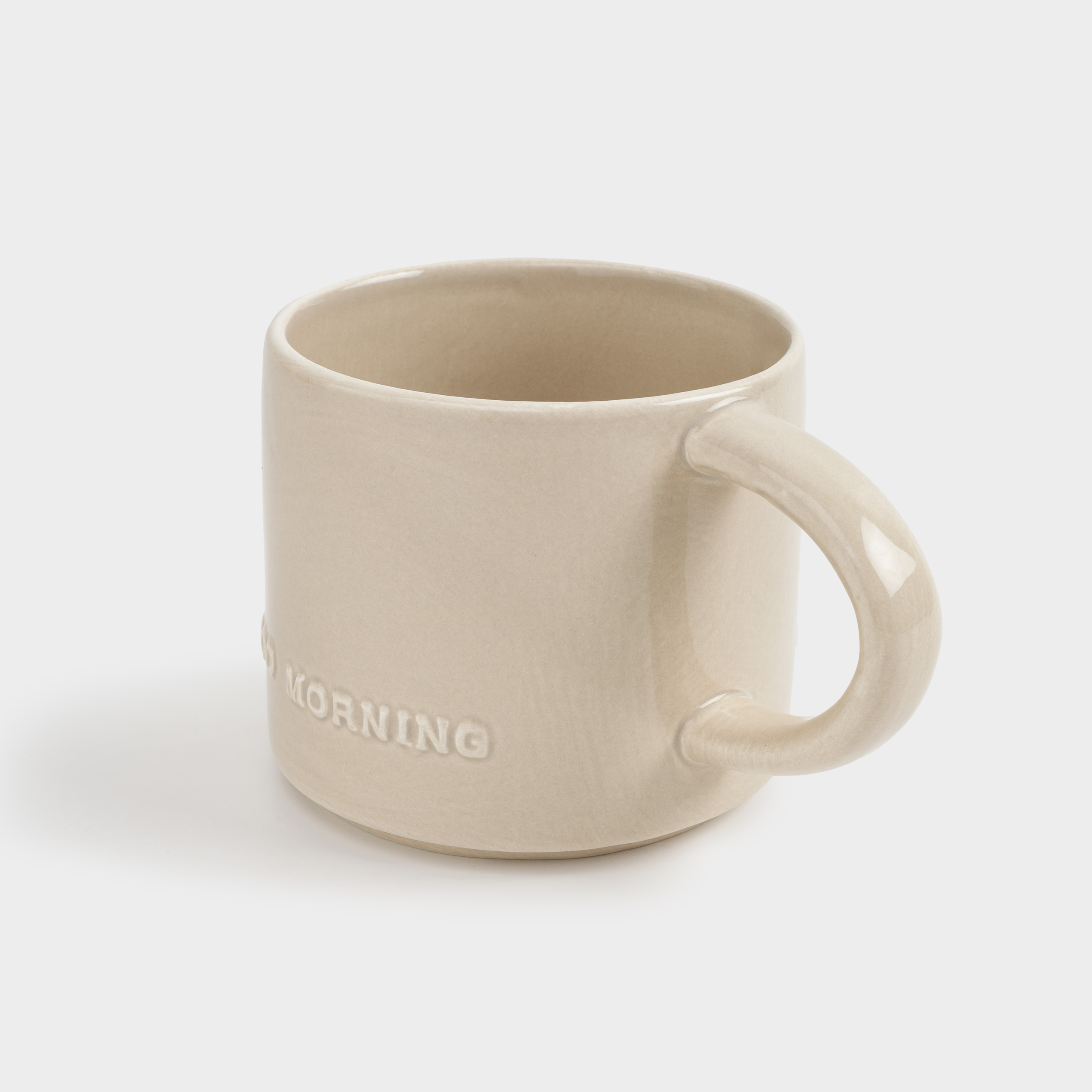 Mug, 450 ml, ceramics, beige, Good morning, Great day, image-5