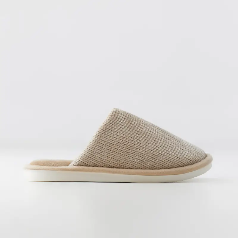 Slippers for women, home, p. 36-37, Chenille/corduroy, beige, Chenille, image-0