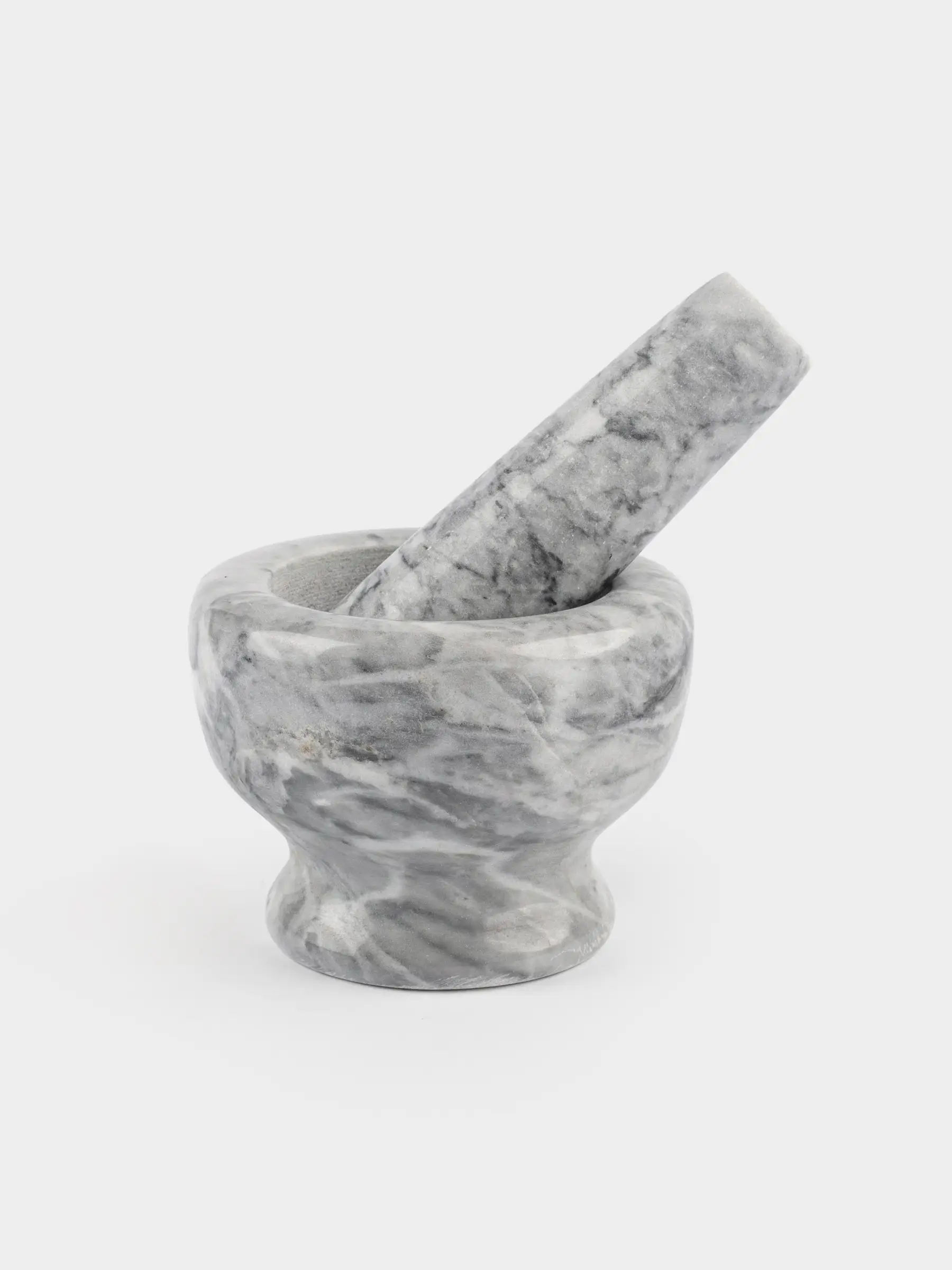 Spice mortar, 7 cm, with pestle, Marble, Grey, Marble