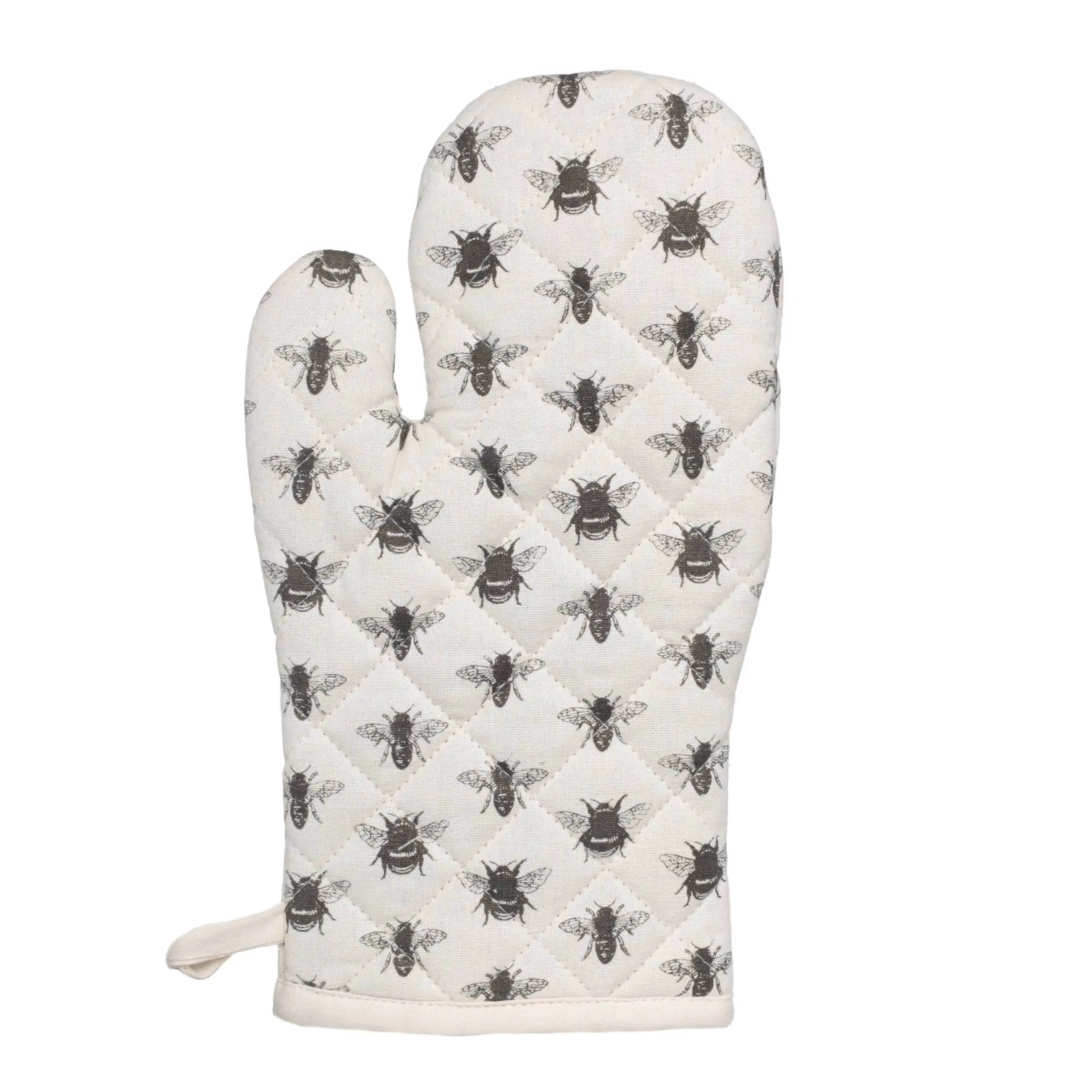 Mitt holder, 17x33 cm, cotton, beige, Bees, Honey, image-0
