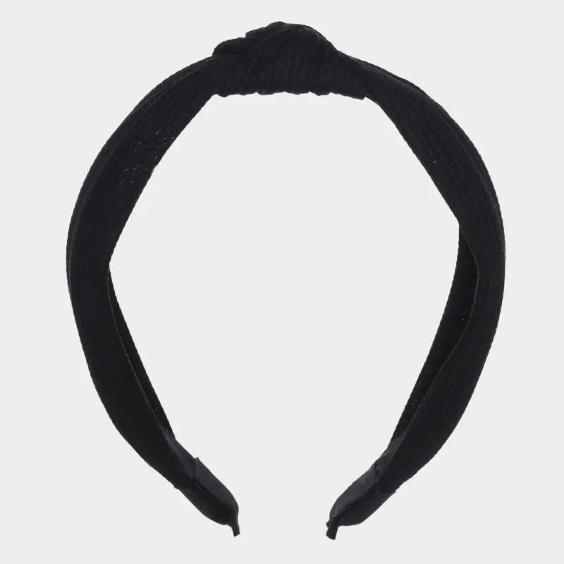 Hair band, 13x15 cm, polyester / plastic, Black, Basic