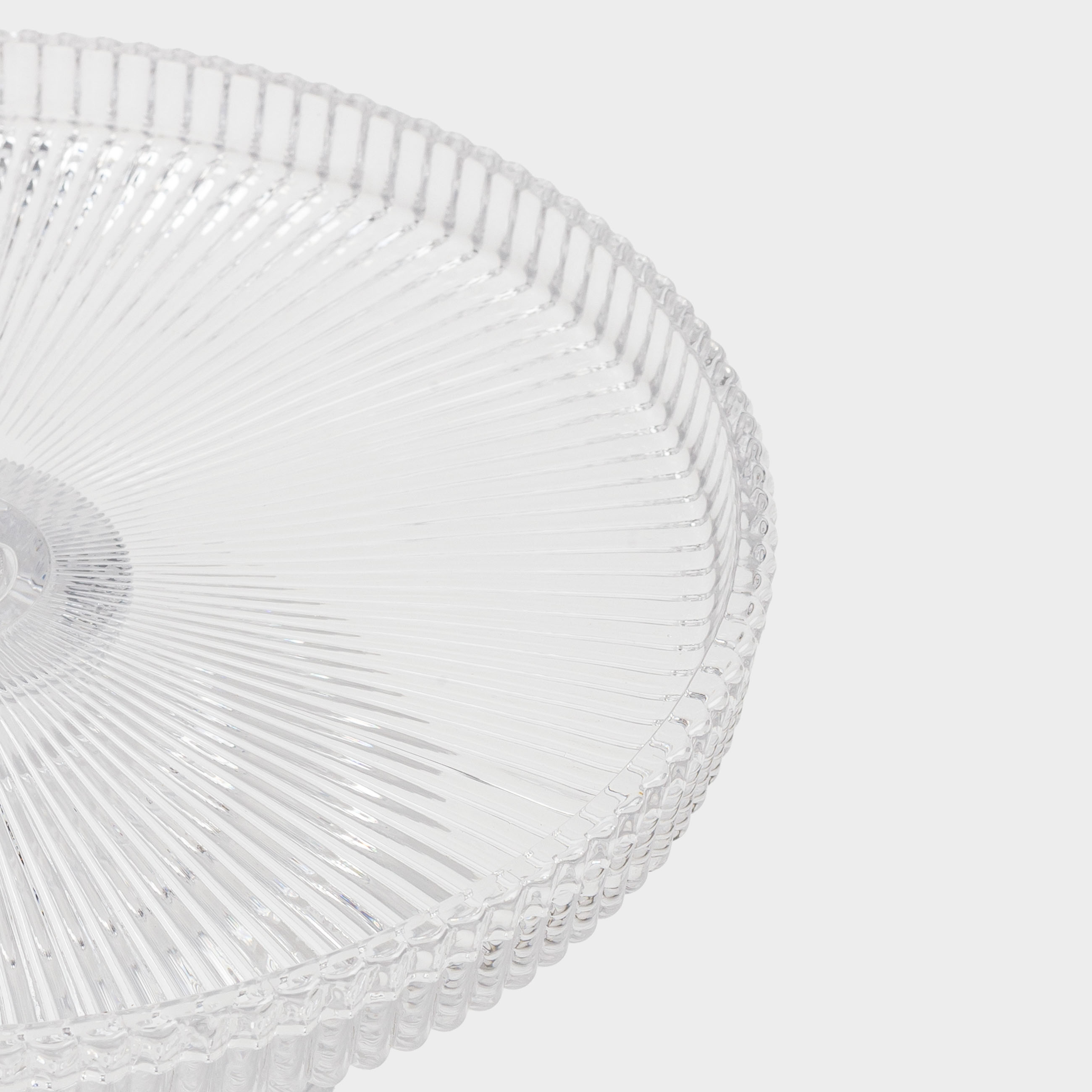 Dish on a leg, 20x8 cm, glass P, Ribby