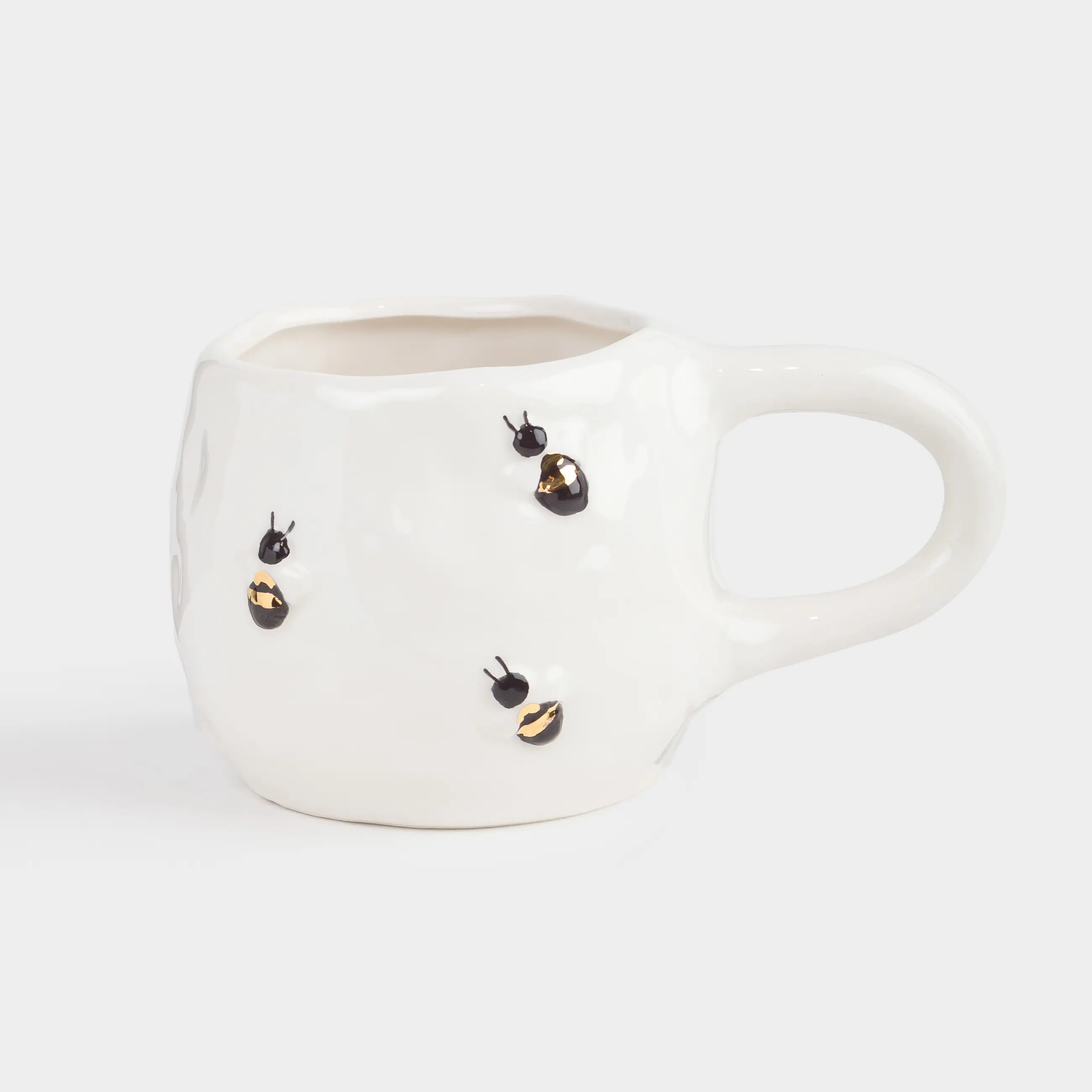 Mug, 400 ml, ceramic, milky, Bees, Honey, image-0