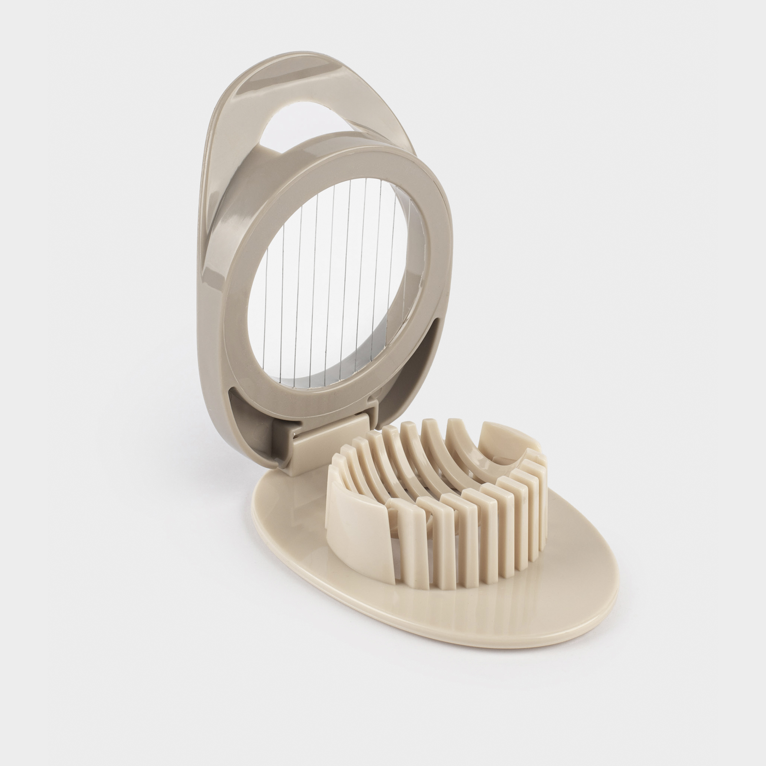 Egg slicer, 12 cm, steel / plastic, beige, Soft kitchen, image-0