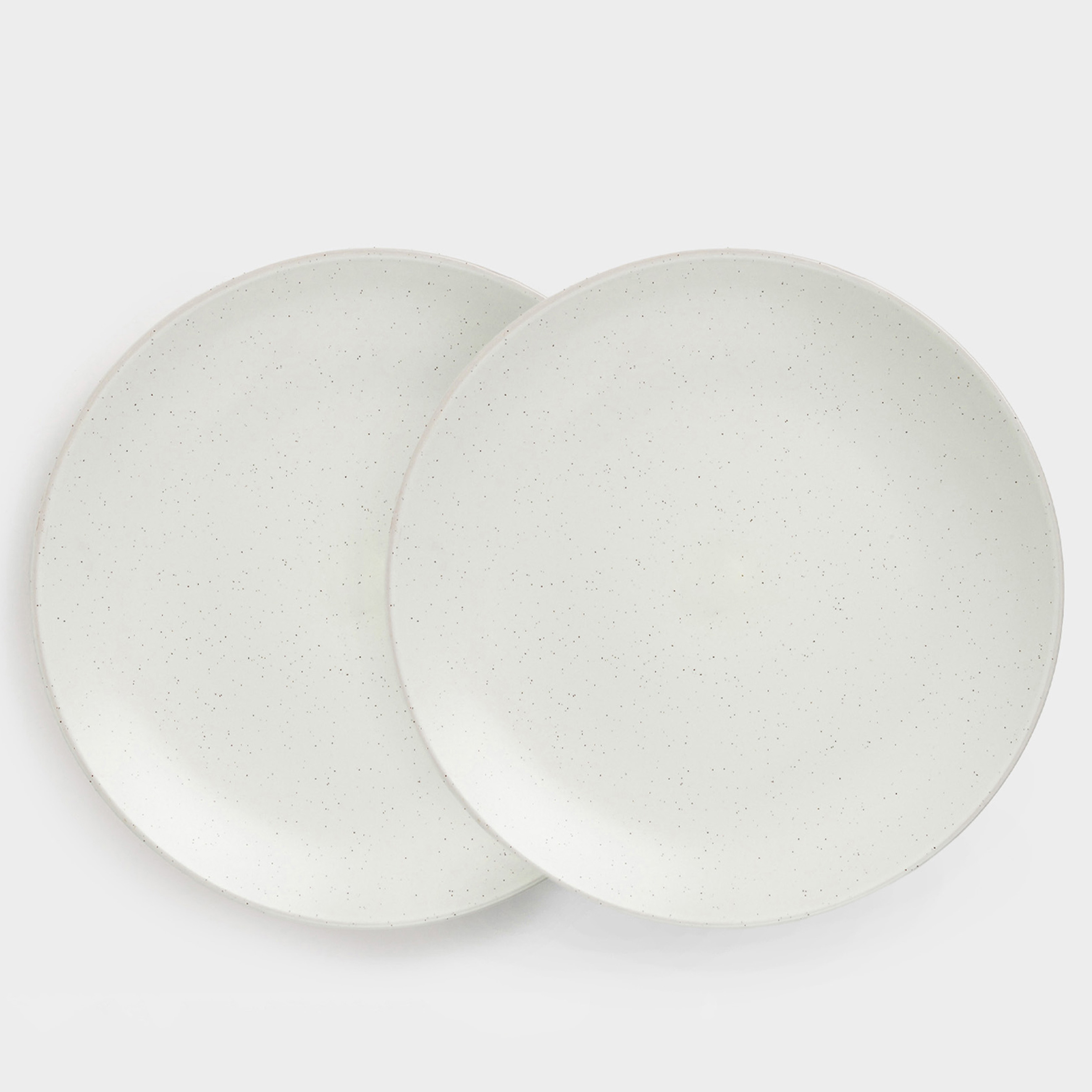 Dinner plate, 27 cm, 2 pcs, ceramic, milk, speckled, Particle, image-0