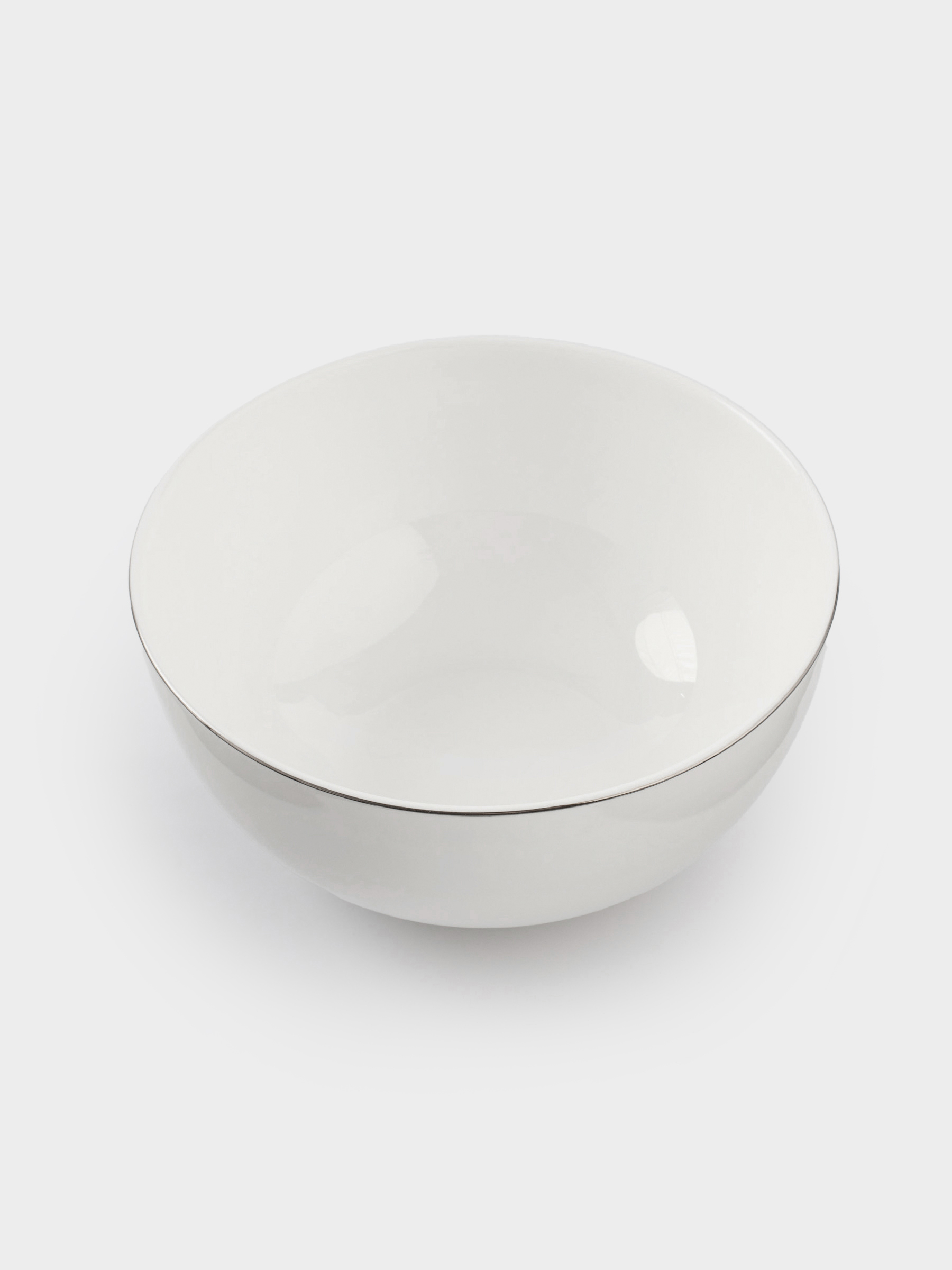 Salad bowl, 18x9 cm, 1 l, porcelain F, white, Ideal silver, image-3