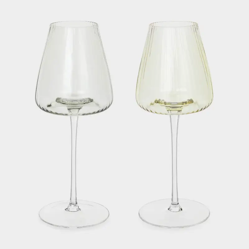 Red wine glass, 480 ml, 2 pcs, glass, green / yellow, Sorento R color