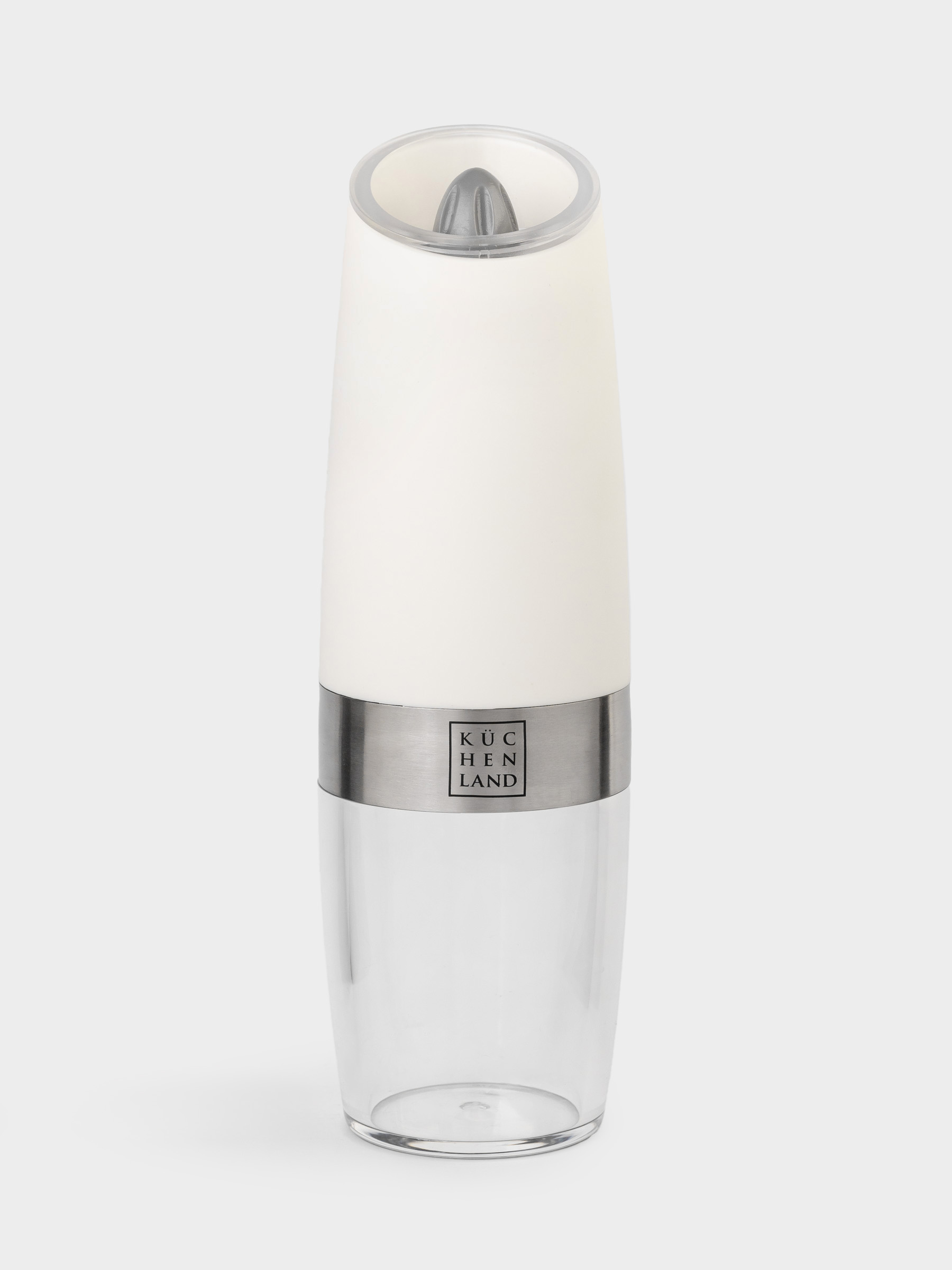 Spice mill, 20 cm, 2 pcs, Gravity, Plastic / Acrylic, LED W, Black / White, Spicy, image-3