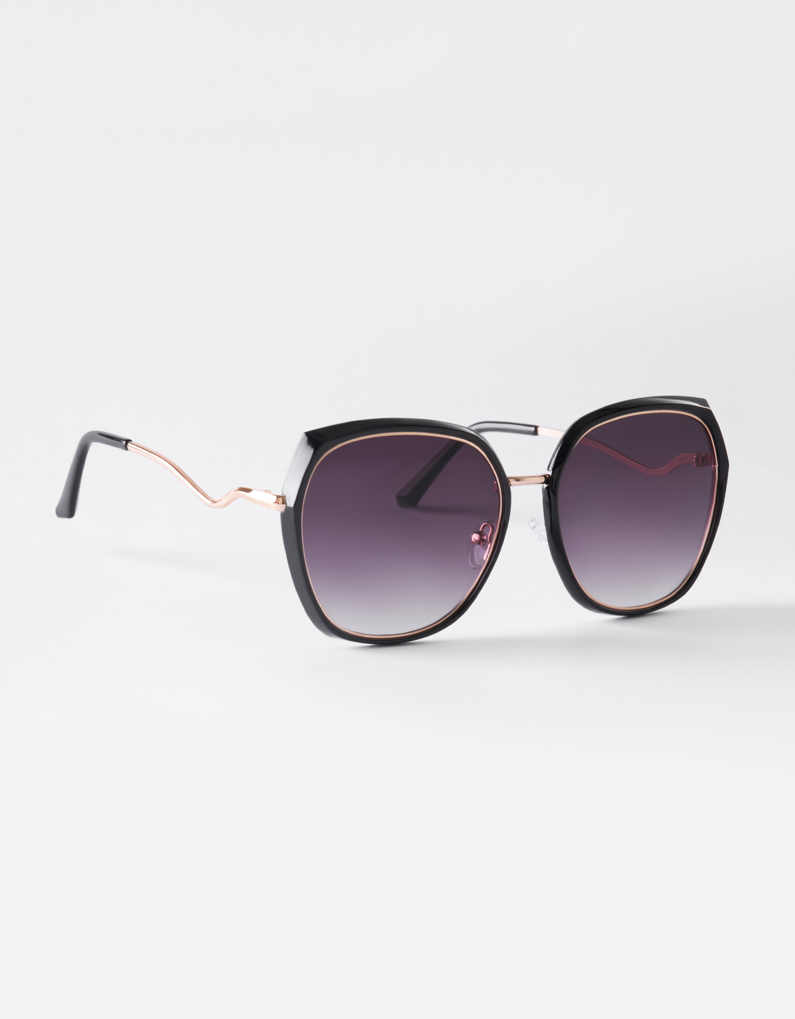 Sunglasses, plastic/metal, black, Grands, Geometric