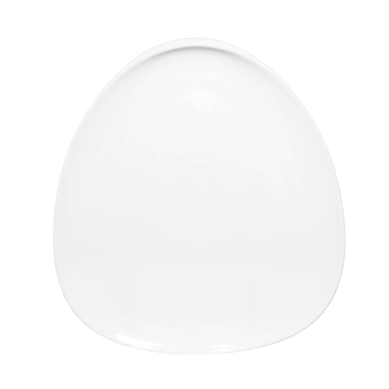 Snack plate, 23x21 cm, porcelain P, white, Synergy