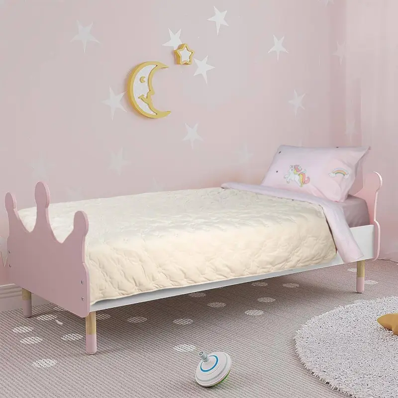 Children's bedspread, 130x210 cm, quilted, corduroy/microfiber, beige, Stars, Stitch velvet