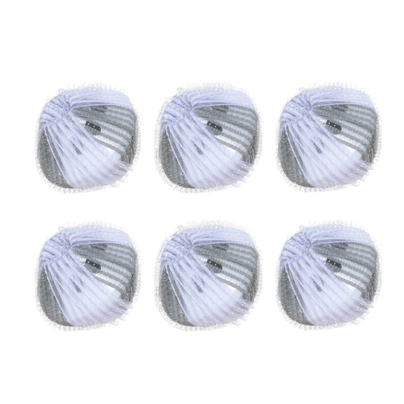 Washing ball, 5 cm, 6 pcs, with the effect of collecting wool, nylon, gray, Washing ball