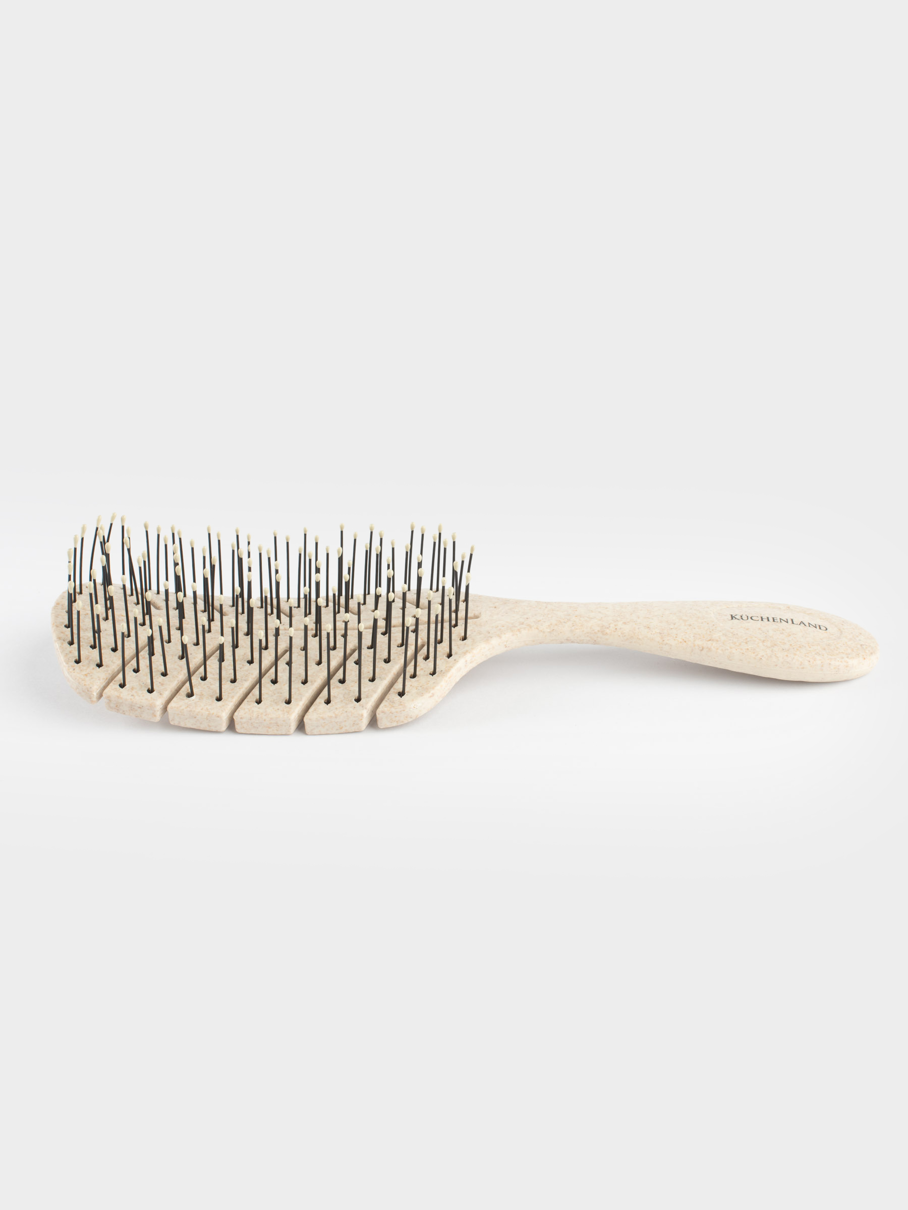 Hair massage comb, 23 cm, vegetable fiber / plastic, beige, Demo, image-2