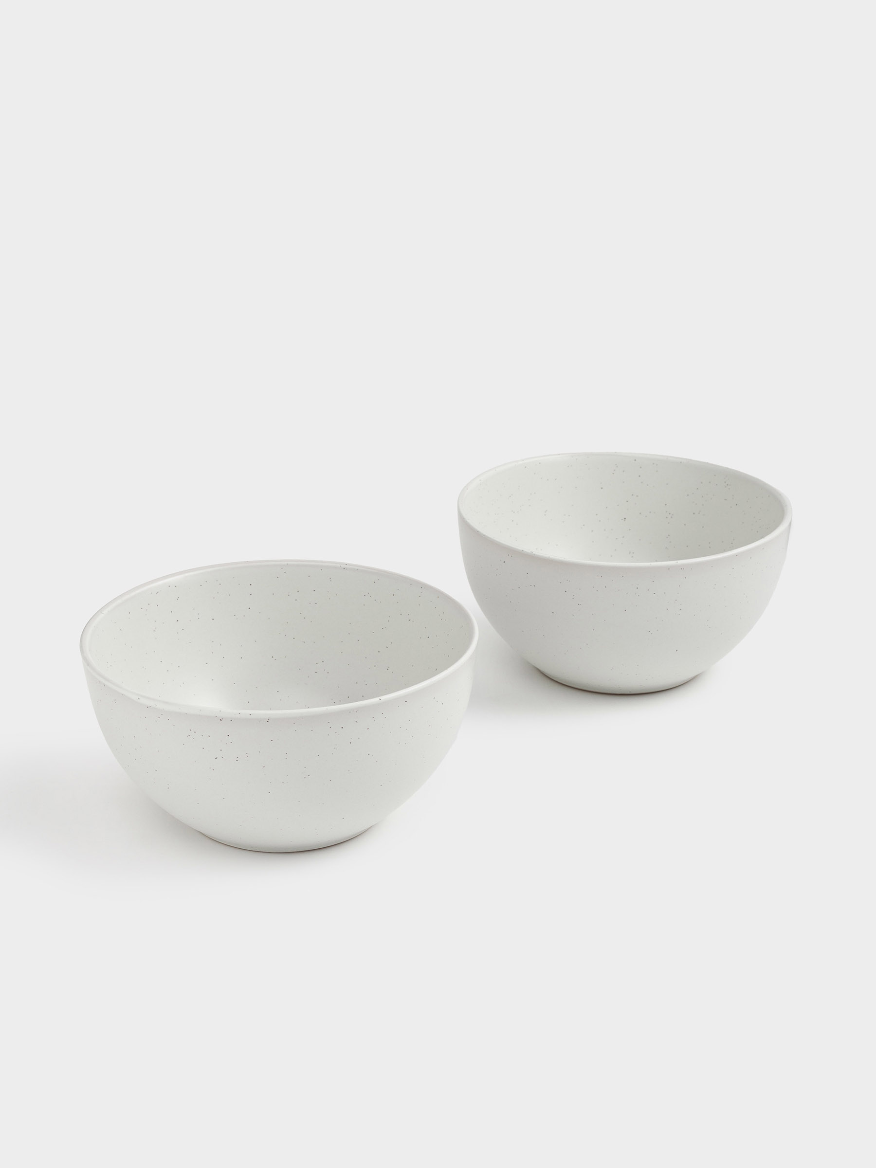 Soup plate, 14x7 cm, 2 pcs, ceramic, milk, speckled, Particle, image-3