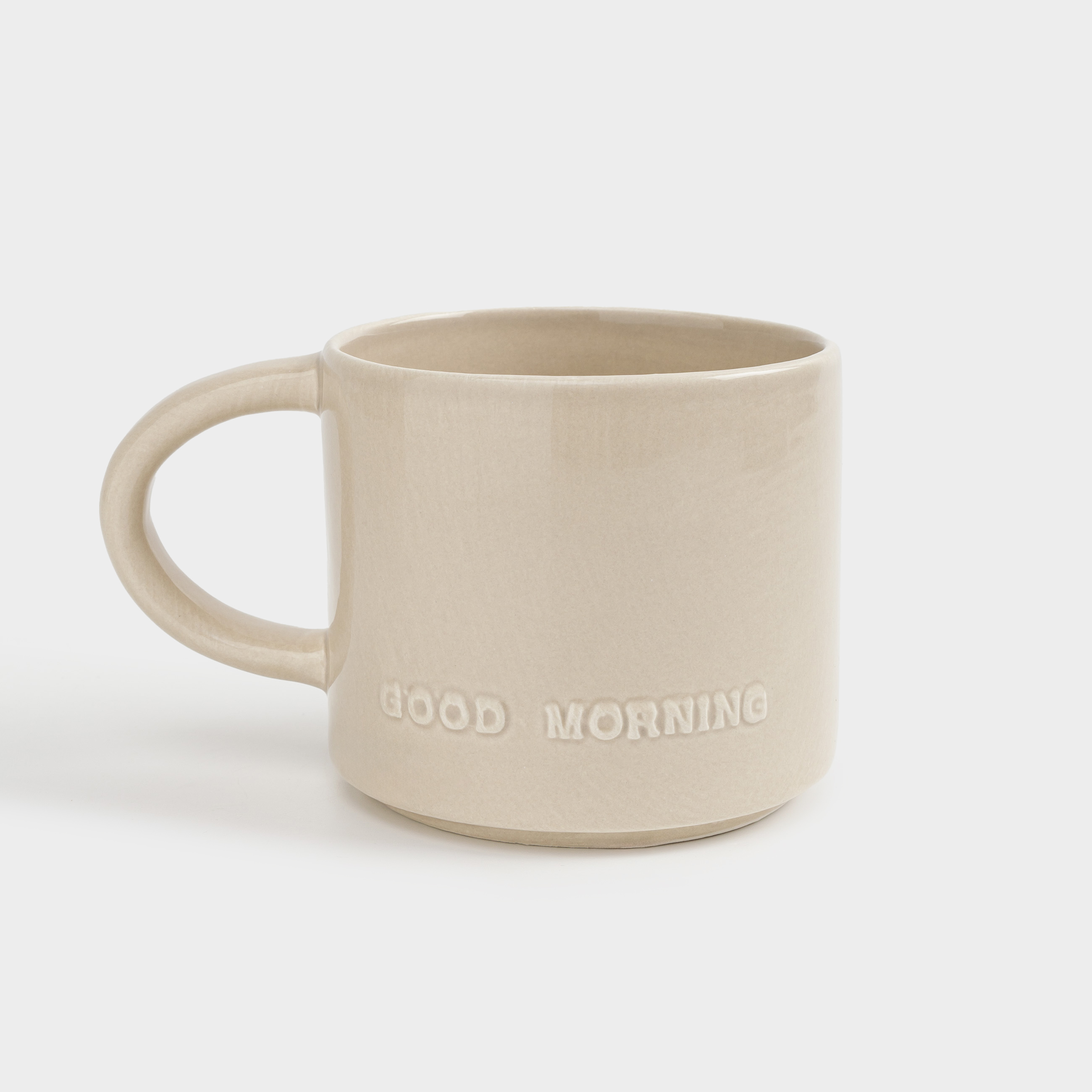 Mug, 450 ml, ceramics, beige, Good morning, Great day, image-2