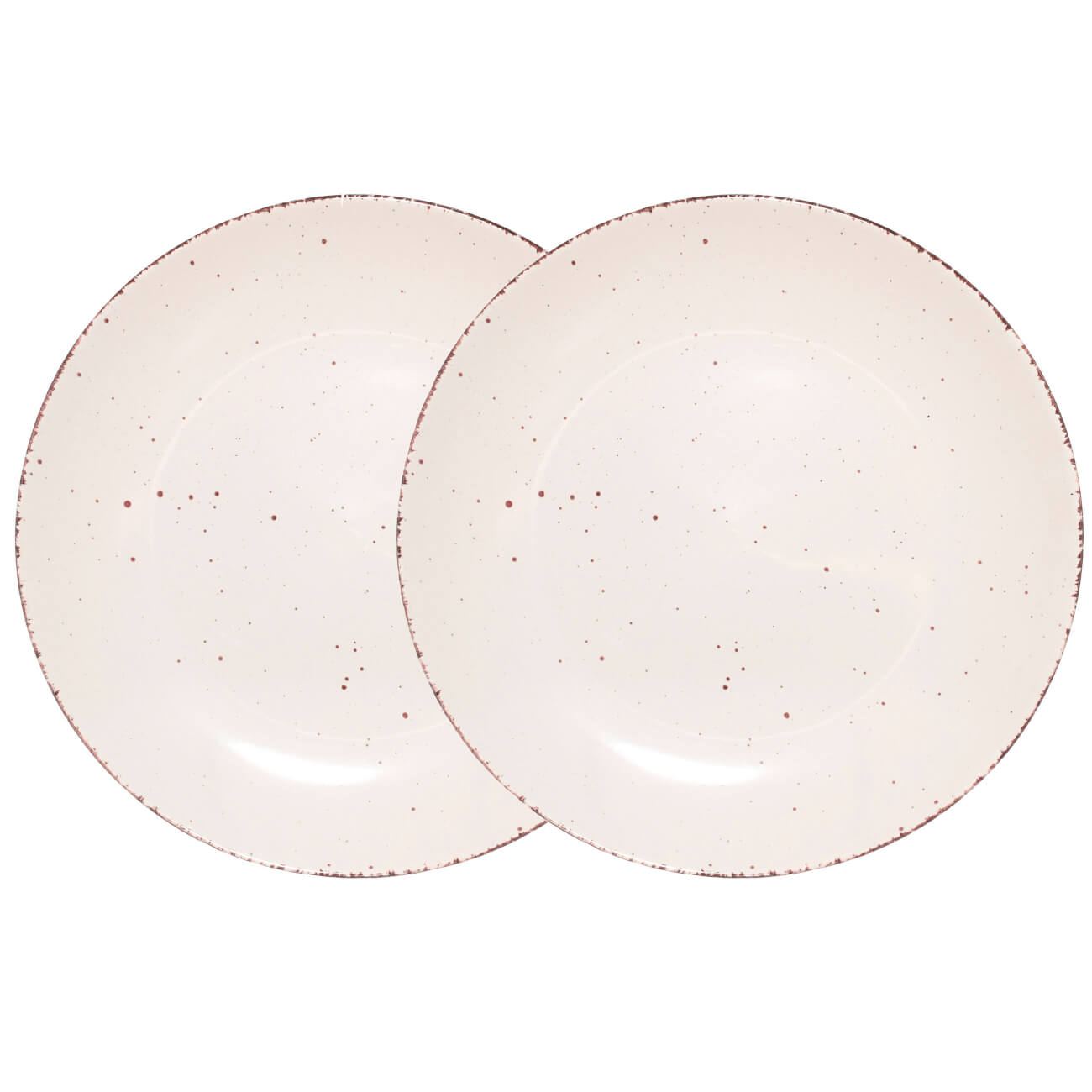 Dinner plate, 27 cm, 2 pieces, ceramic, beige, speckled, Speckled