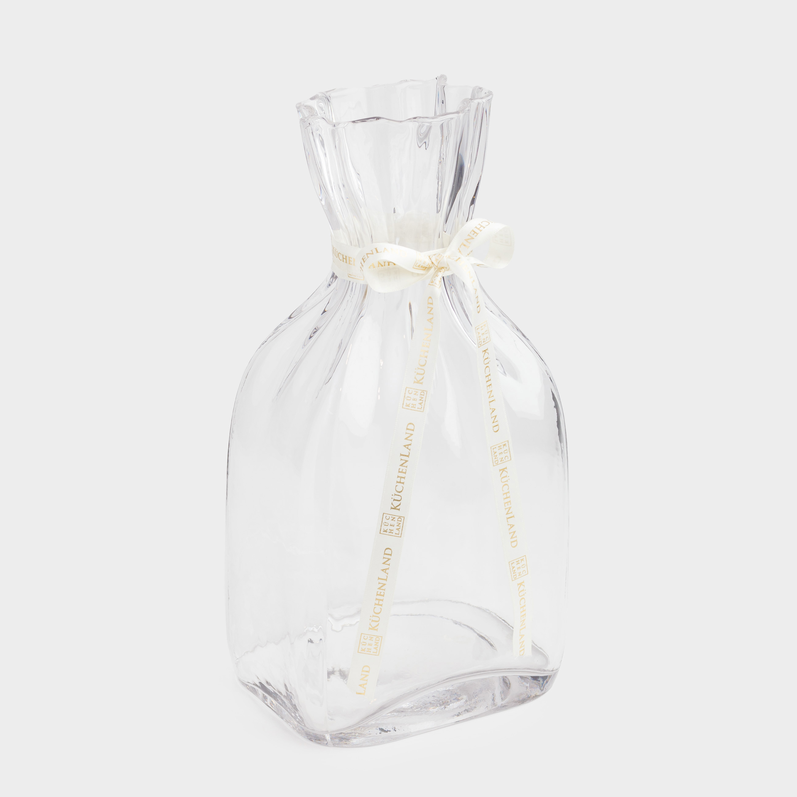 Flower vase, 29 cm, Glass, Crumpled effect, Crumple, image-1