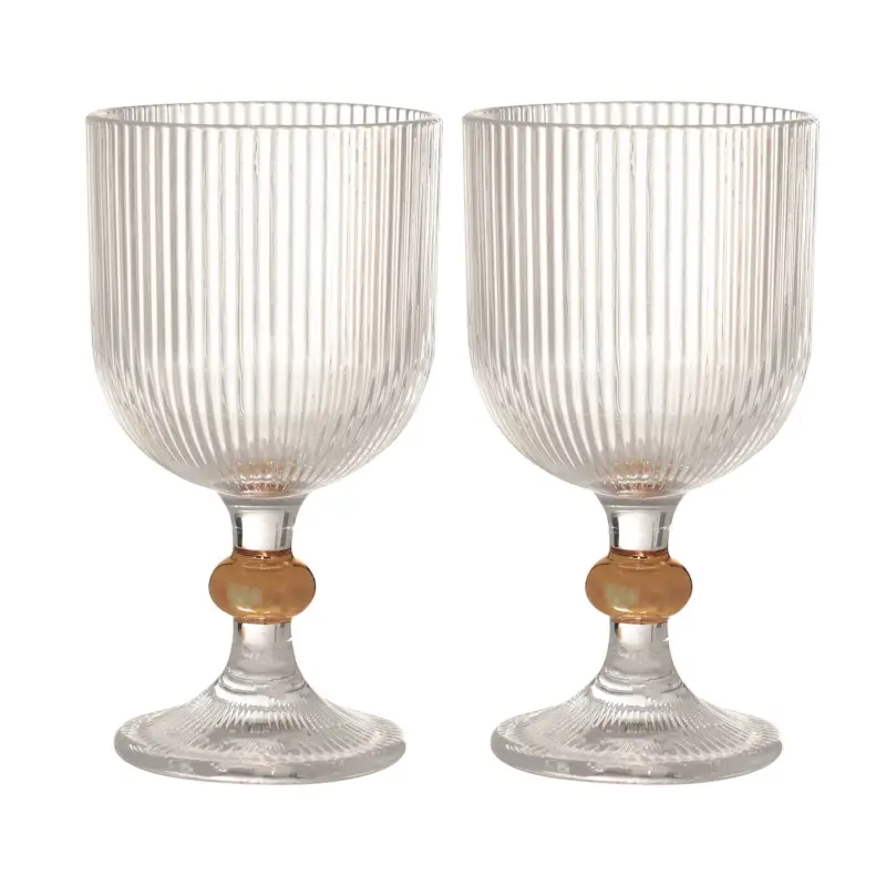 Wine glass, 360 ml, 2 pcs, glass R, Argos gold-t ,image-0