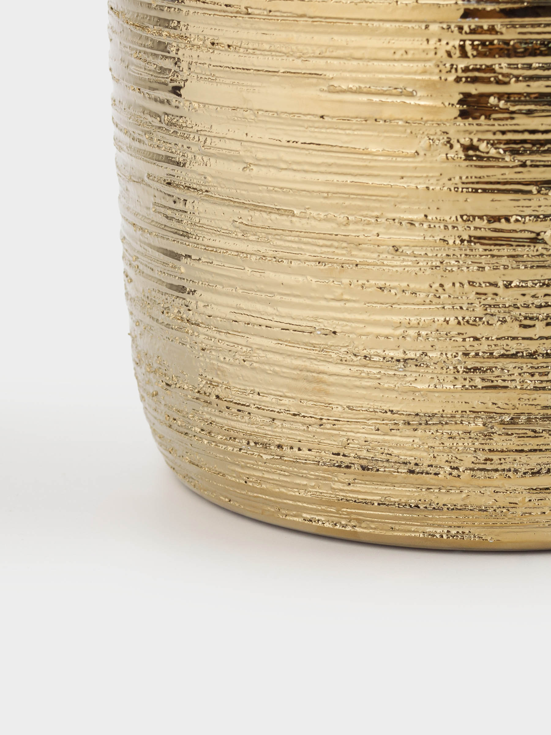 Planters, 14x14 cm, ceramic, golden, Galore