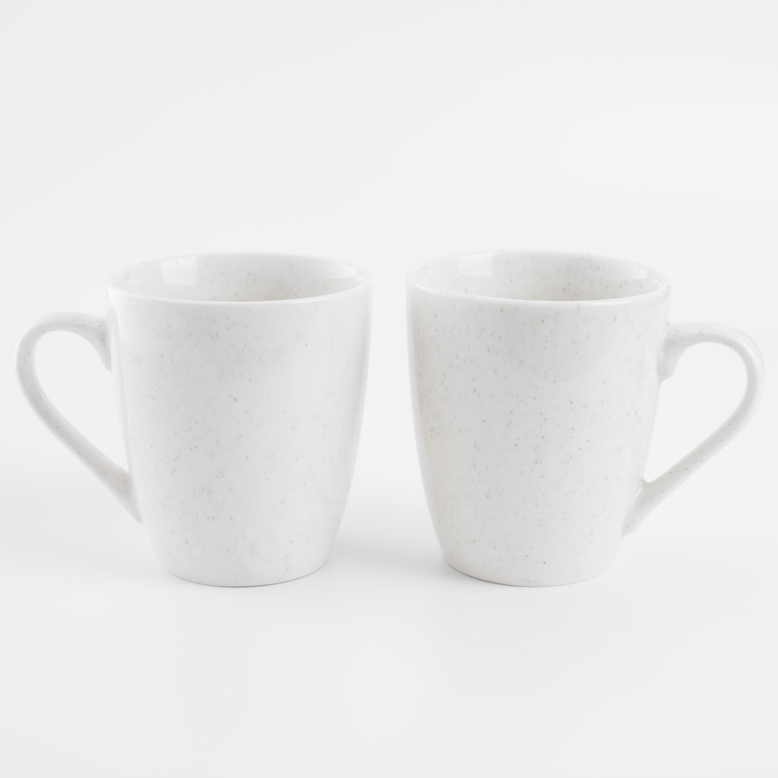 Mug, 350 ml, 2 pcs, porcelain P, milky, speckled, Latio, image-0