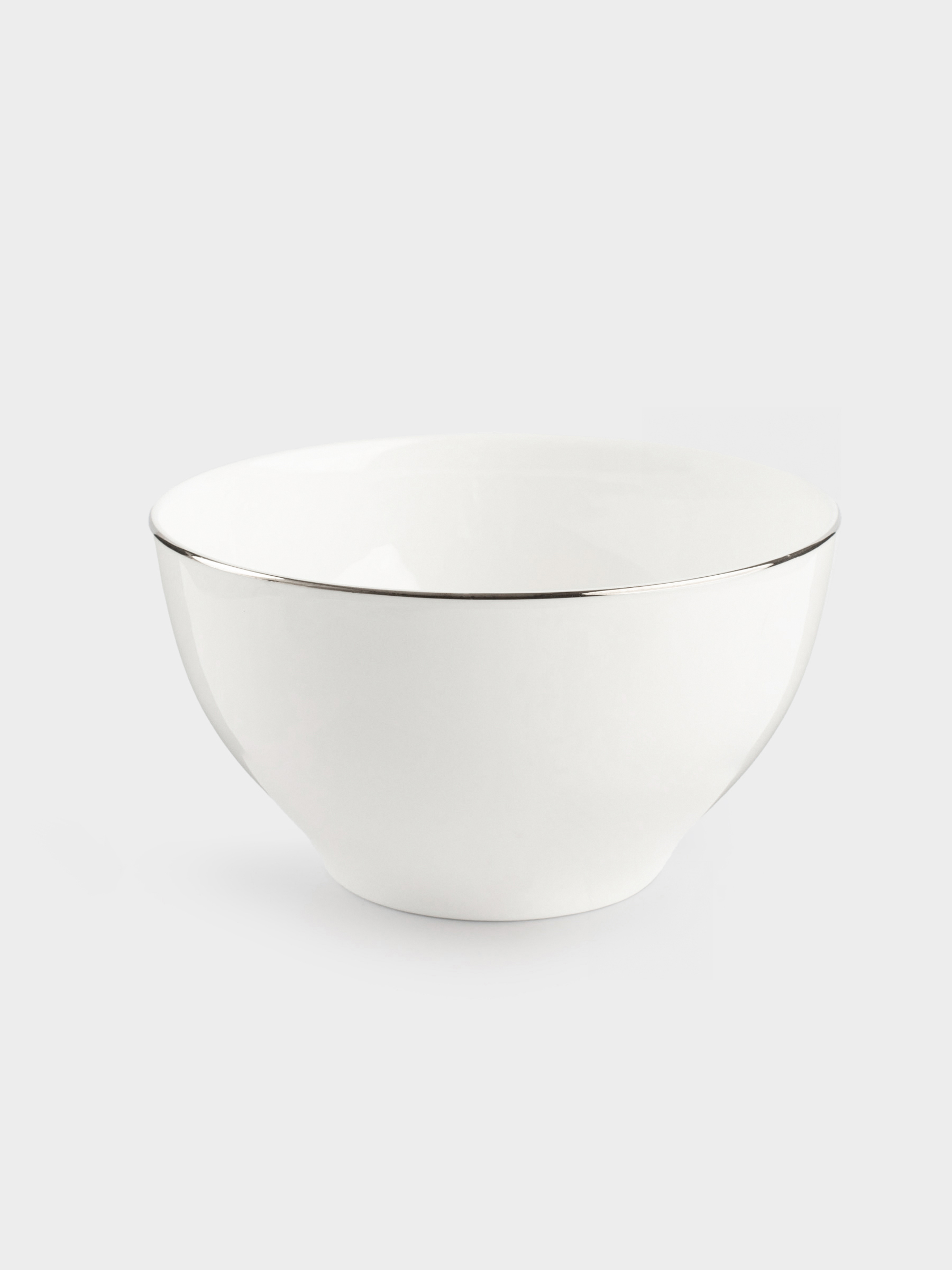 Bowl, 12x6 cm, 2 pieces, porcelain F, white, Ideal silver, image-1