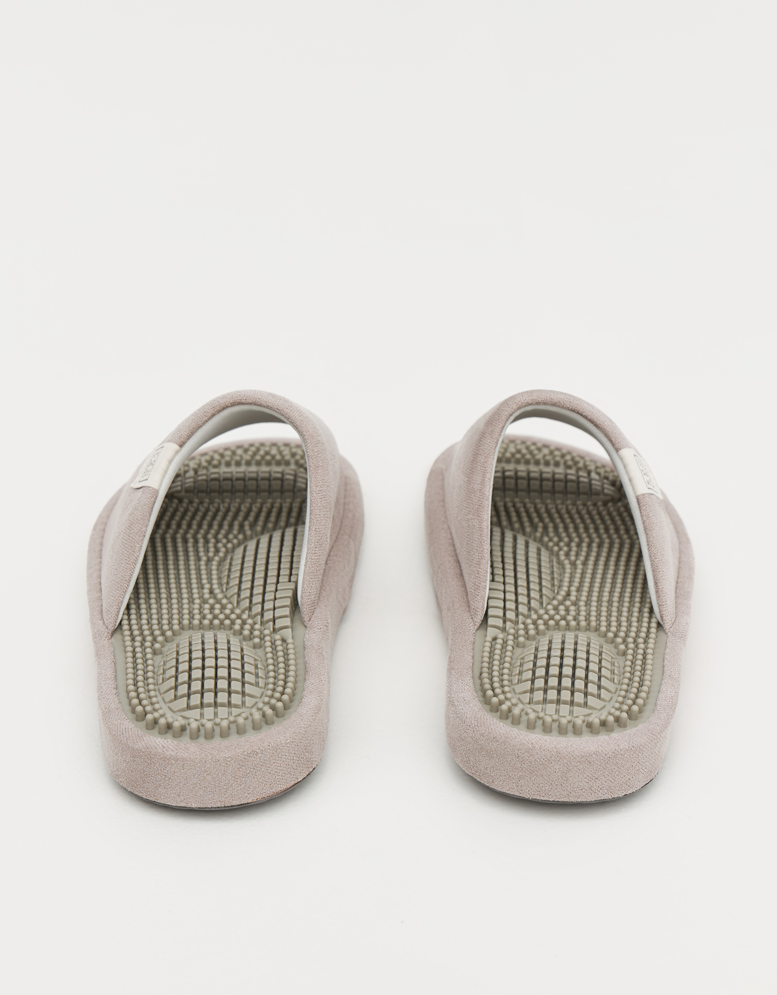 Women's slippers, homewear, size 36-37, corduroy / rubber, gray-purple, Lint, image-4