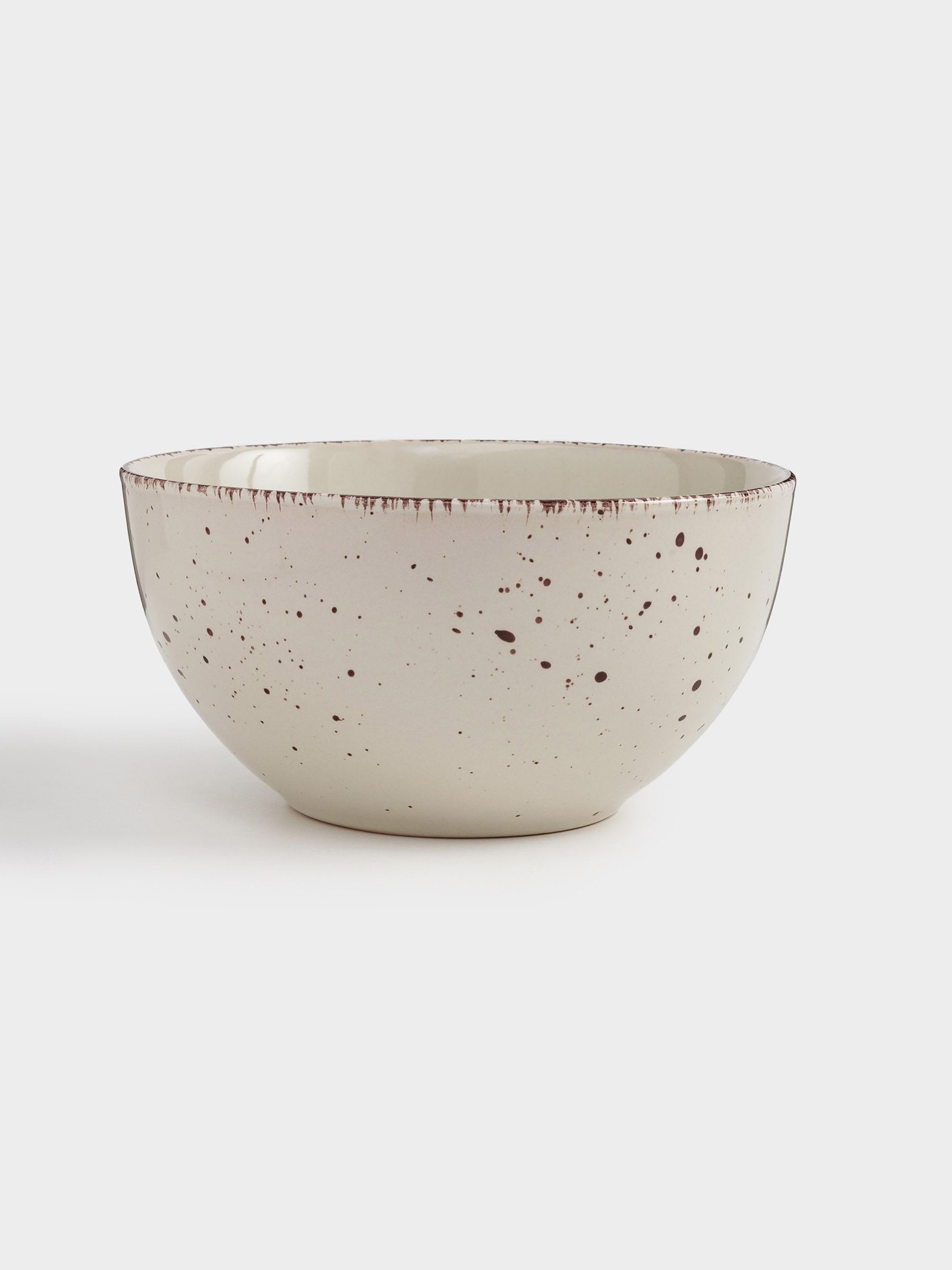 Soup plate, 14x7 cm, 2 pieces, ceramic, beige, speckled, Speckled, image-2