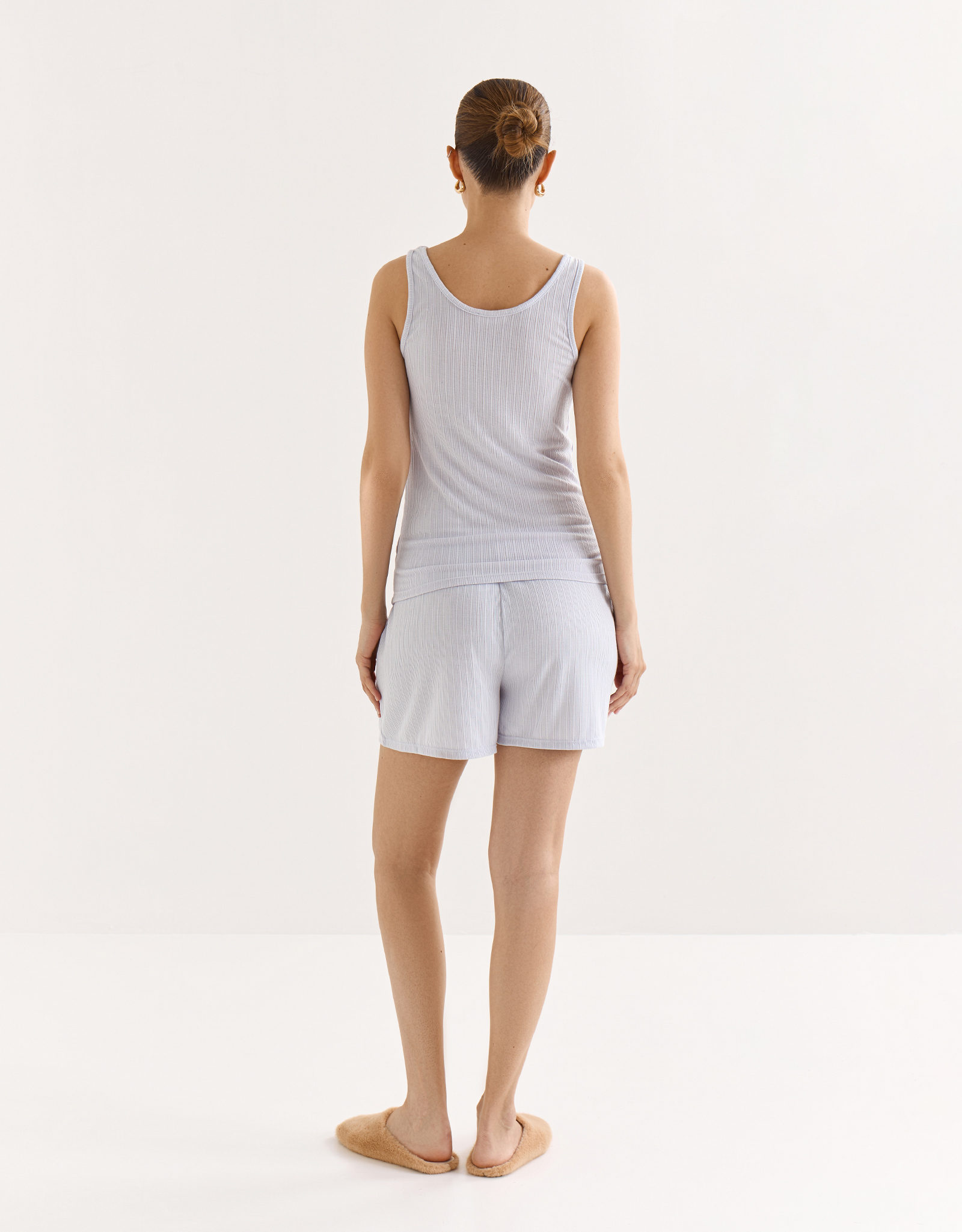 Women's shorts, homemade, size L, polyester / acrylic / viscose, pink, Magdalena, image-4